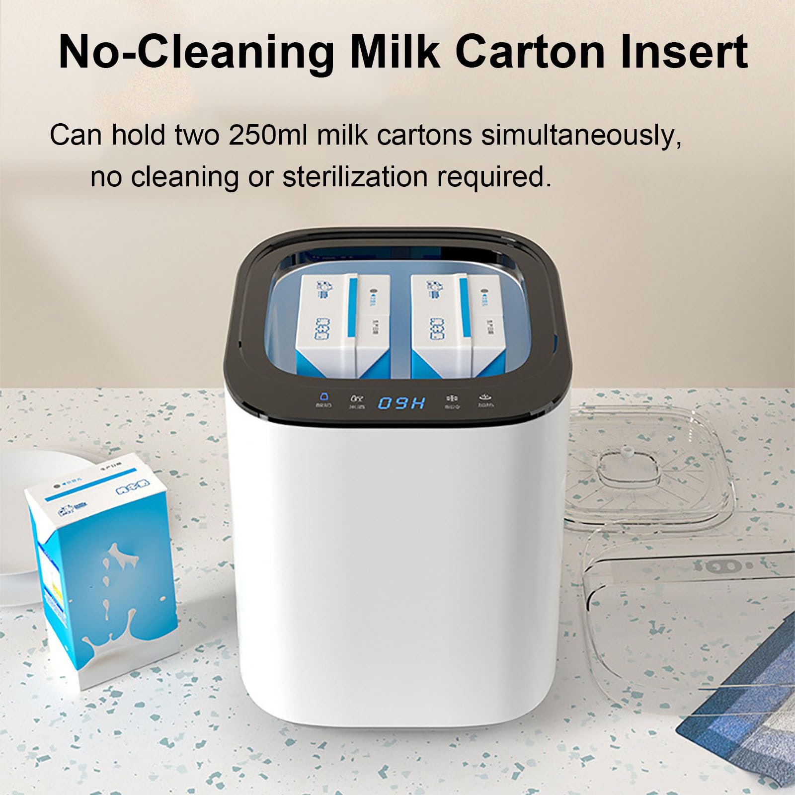 Yogurtera automática de 800 ml con Control Inteligente de Temperatura y 3 ajustes de Temporizador para Yogur, Vino de arroz y natto.