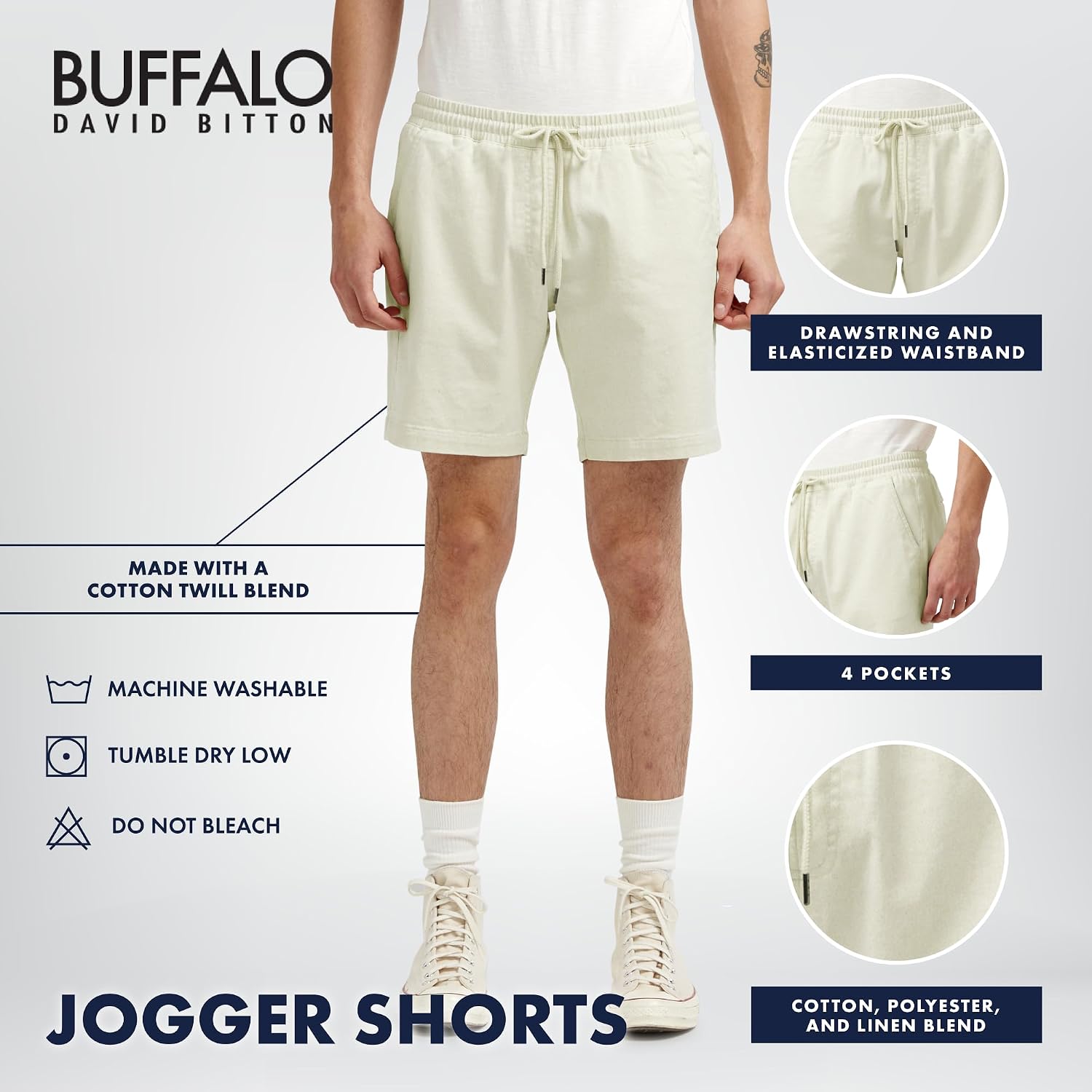 Buffalo David Bitton Men's Jogger Shorts