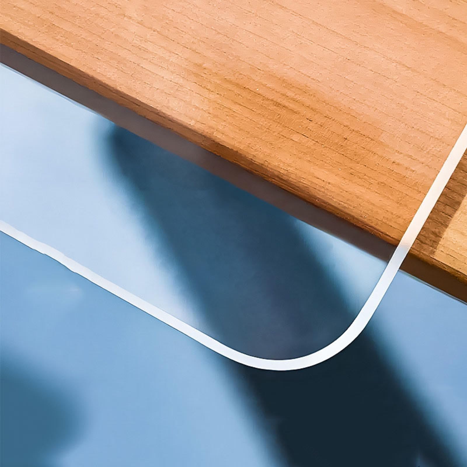 Protector de mesa de PVC transparente de 2 mm de grosor, 80 x 110 cm, impermeable, fácil de limpiar, perfecto para superficies, tapete transparente resistente a los arañazos.