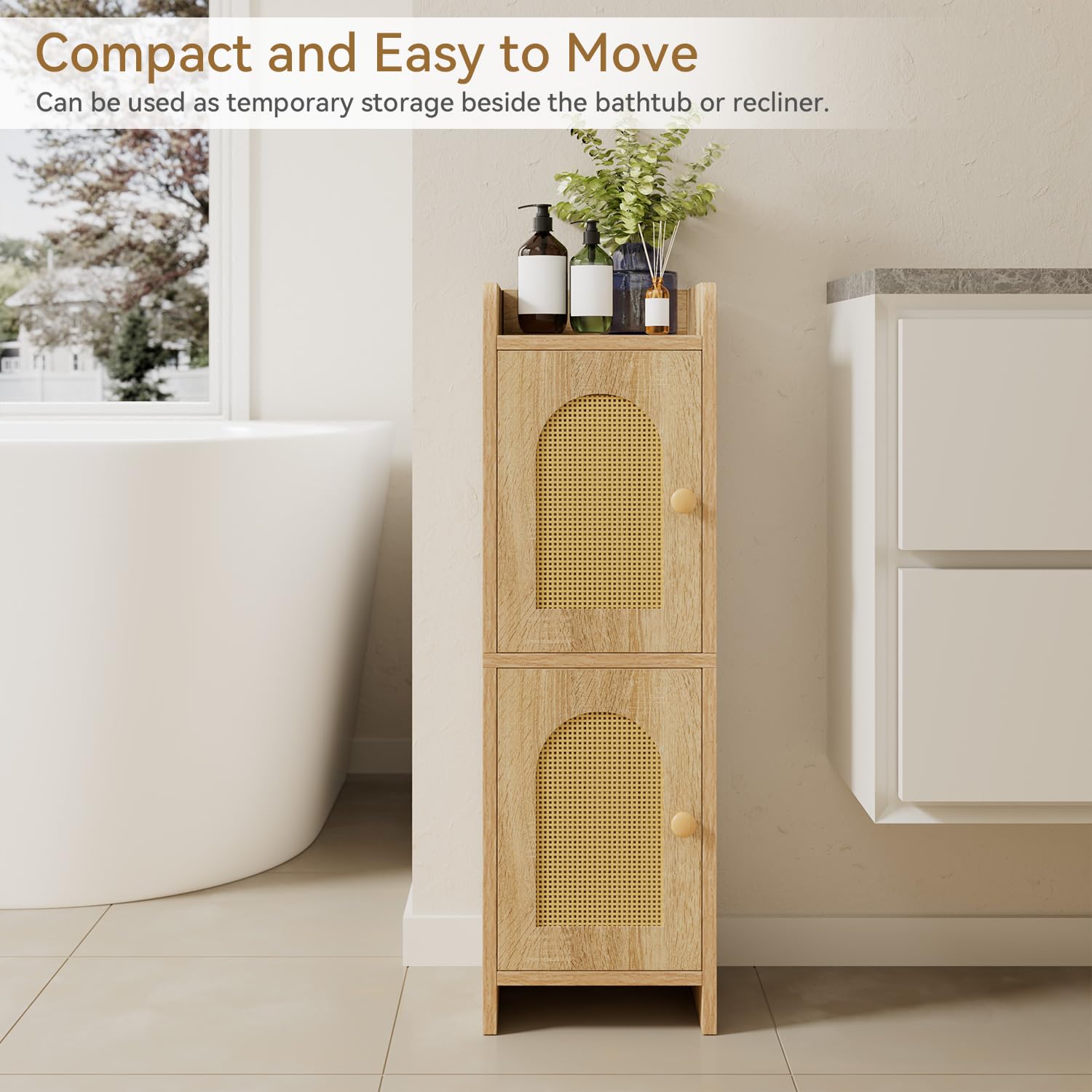 IBUYKE Petit meuble de salle de bain WBS001N