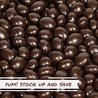 Vista 6 de Granos de café expreso cubiertos de chocolate oscuro - de It's Delish, 5 libras a granel Snack para amantes del café Dulces gourmet de chocolate
