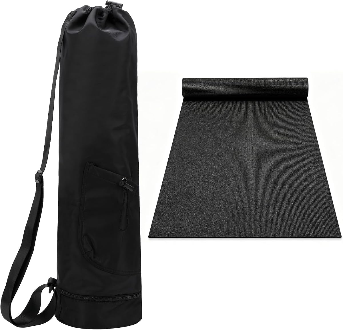 Yoga Mat Bag Compatible with Gaiam,Large Capacity | Yoga Mat Carrier with Adjustable Strap, Water Bottle Pocket & Bottom Wet Pocket, Functional Yoga Mat Holder for Women and Men