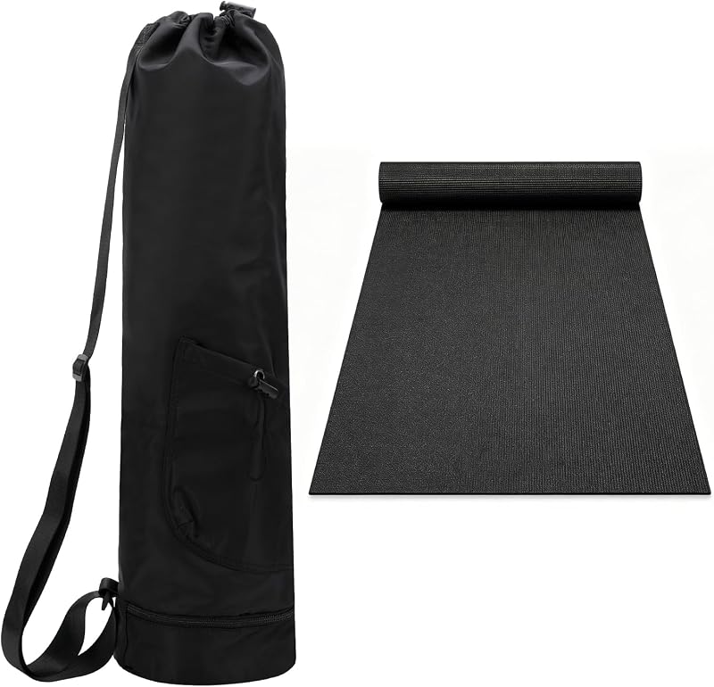 Yoga Mat Bag Compatible with Gaiam,Large Capacity | Yoga Mat Carrier with Adjustable Strap, Water Bottle Pocket & Bottom Wet Pocket, Functional Yoga Mat Holder for Women and Men