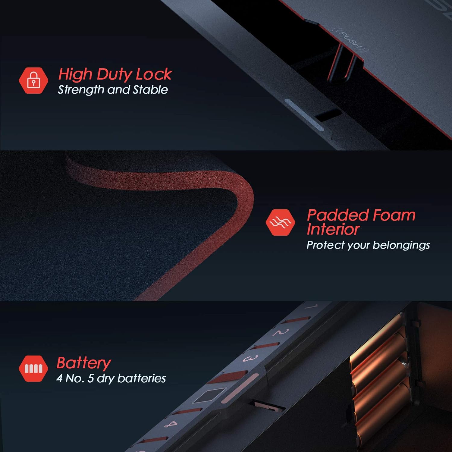 Super Brands Gun Safe Biometric Gun Safes for Pistols, ASELINE 3-way Pistol Safe Quick Access with Fingerprint Keypad Keys, Heavy-duty Steel Material Gun Safe Box