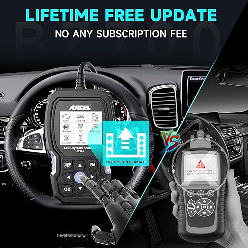 Vista 8 de ANCEL BZ700 Mercedes Benz Sprinter Smart OBD2 Scanner, Full System Automotive Car Code Reader with All Reset Services, Battery Registration ABS