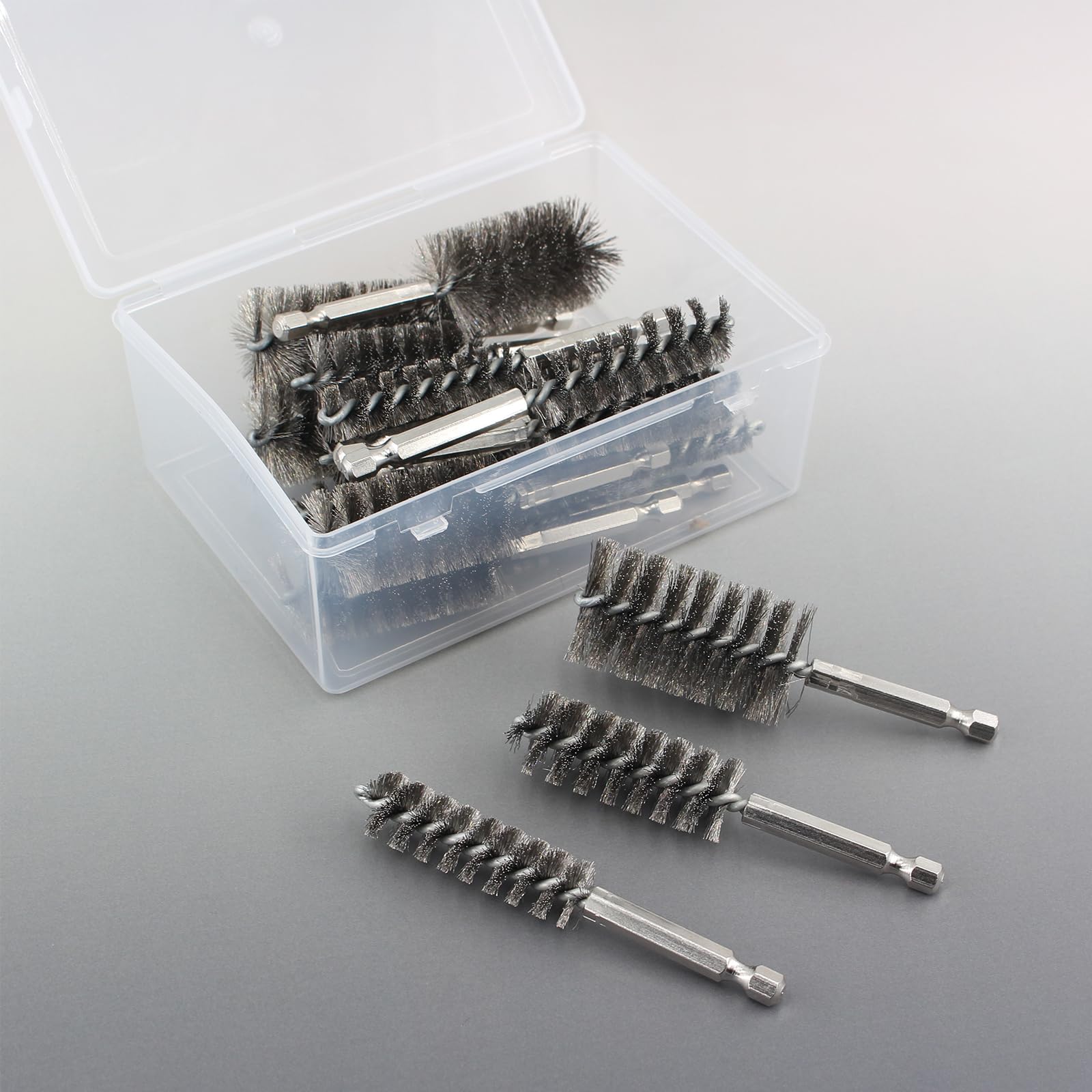 Stainless Steel Wire Bore Brushes - 20 Pack for Drill -8