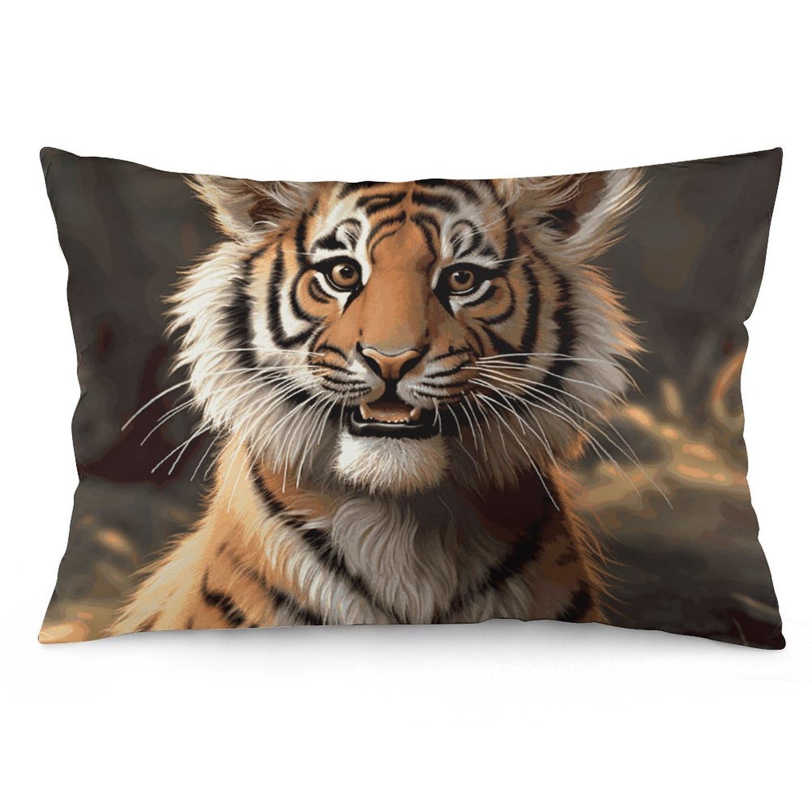 NTVOWPZO 2 Pack Decoration Throw Pillow Covers 20"x30" Pillowcases Covers Cute Tiger Pillowcases Modern Farmhouse Home Decor Sofa Cushions Covers for Couch Bed Living Room