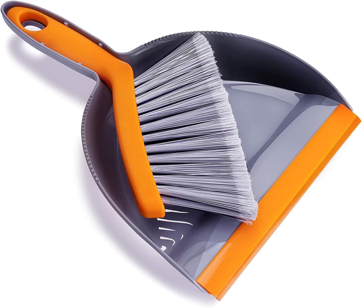 Mini Broom and Dustpan Set - Small Broom and Dustpan Set for Home, Camping Broom, Whisk Brooms Small(Gray Orange)