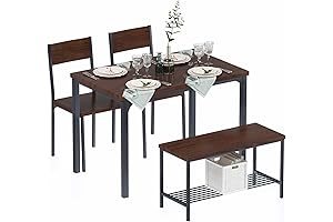 SogesHome Tera ves  Dining Table Set for 4 with Space-Saving Design