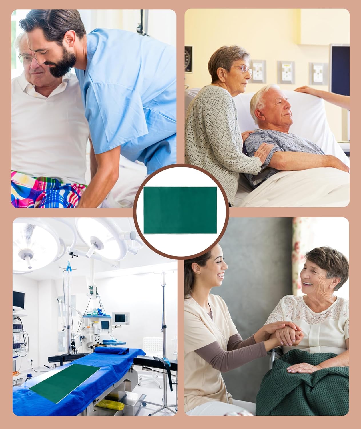 Slide sheet (75 × 115 cm) to carry patients to bed, padded bed senior transfer helper and patient lifting equipment for home use - complete care kits and adjustable patient beds for hospital beds (green) Slide sheet (75 × 115 cm) to carry patients to bed, padded bed senior transfer helper and patient lifting equipment for home use - complete care kits and adjustable patient beds for hospital beds (green)