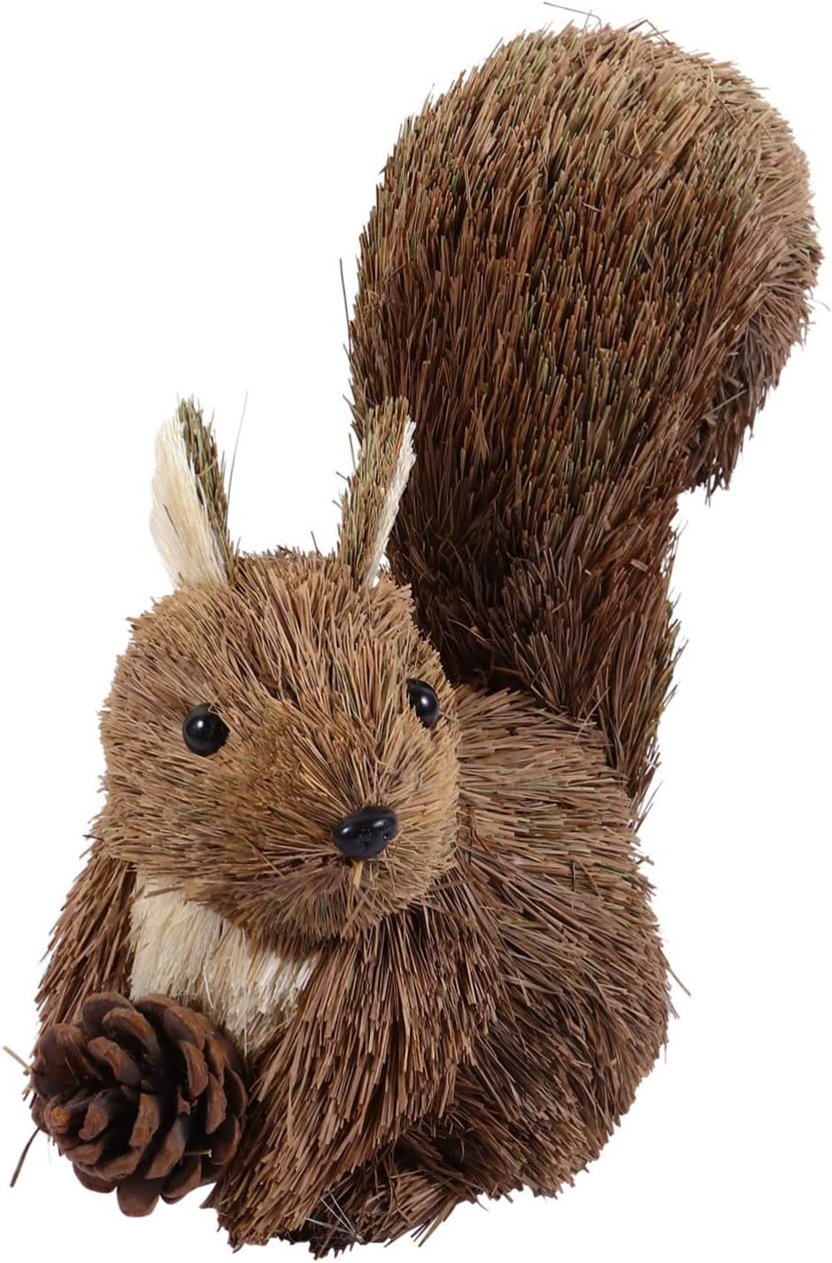 IMIKEYA 1pc Christmas Straw Squirrel Figurine Home Decor Adorable Miniature Animal for Indoor Table Decoration for Friends Family Lightweight Design