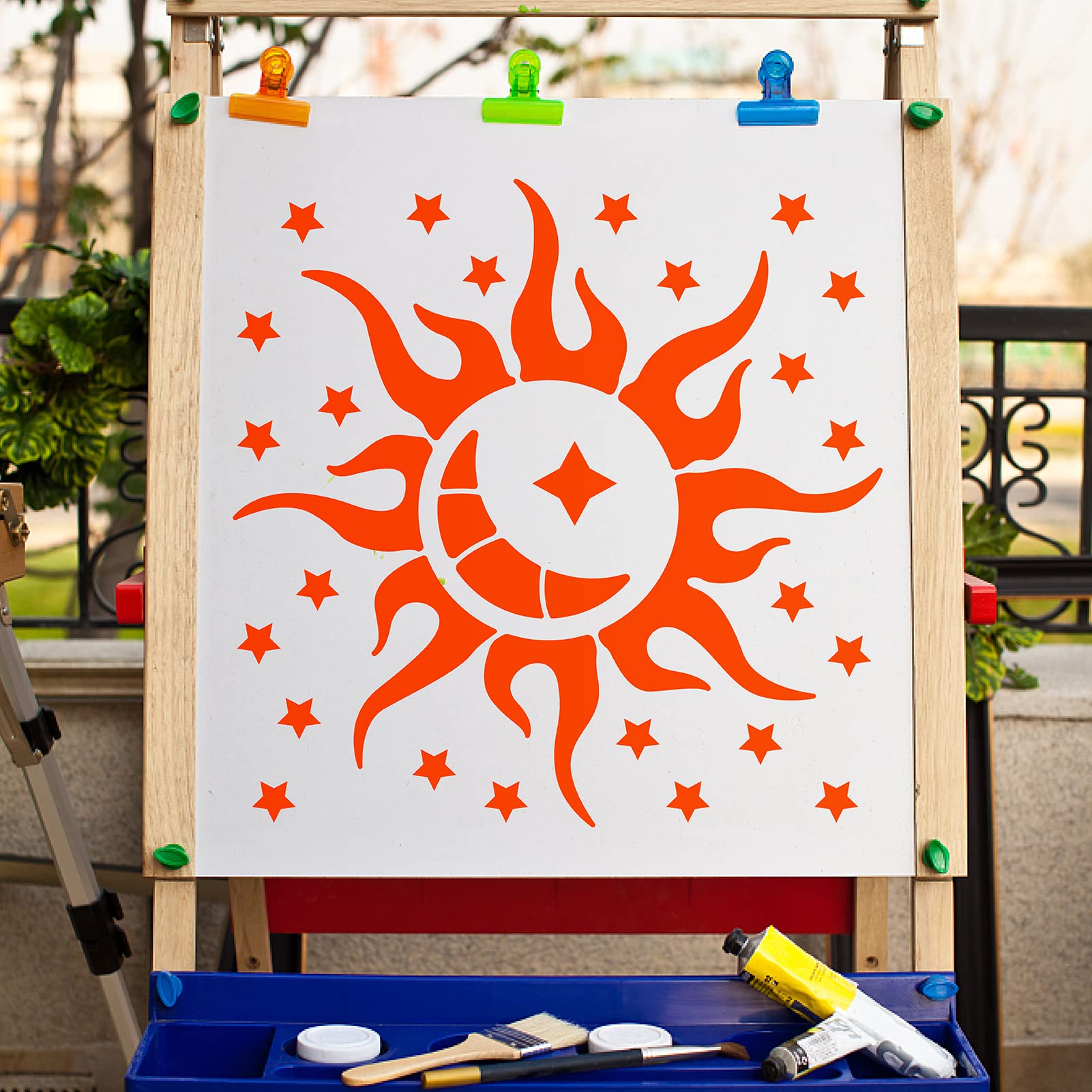 GORGECRAFT 9 Pochoir De Style Mixte Soleil Lune Et Étoile Plante Et Mini Animaux Pochoir Pour Peinture Fleur Diamant Pochoirs Carrés En Plastique Réutilisables Pour Peinture Pyrographie Et Gravure