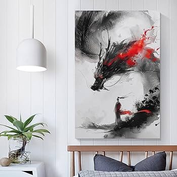 水墨 アートポスター オリジナルイラスト作品 10個絵画セット 水墨 アートポスター オリジナルイラスト作品 10個絵画セット