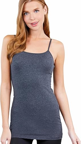 Miniatura 2 de ShezPretty - Camiseta sin mangas básica para mujer con tirantes tipo espagueti ajustables, 4 unidades