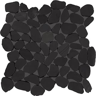 Daltile Pebble Oasis Natural Stone Flat Pebble Mosaic in Tumbled Stark (11 PC per Carton) (10.78 SQFT per Carton)