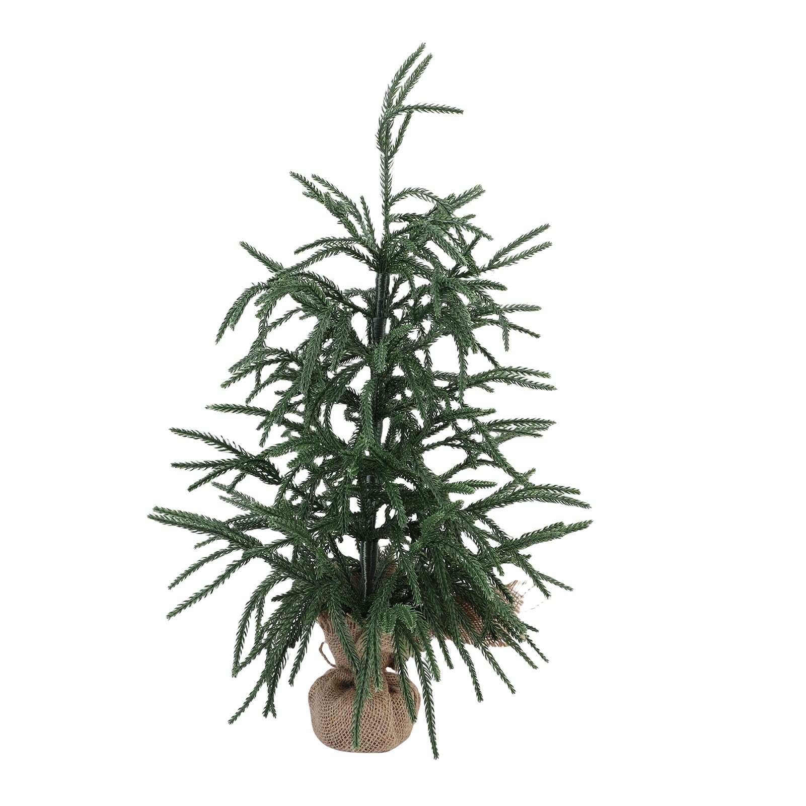 Piccolo albero di Natale artificiale, 60 cm, mini pino verde, decorazione da tavolo per casa, centrotavola per le vacanze, decorazione per tavolo da pranzo al chiuso