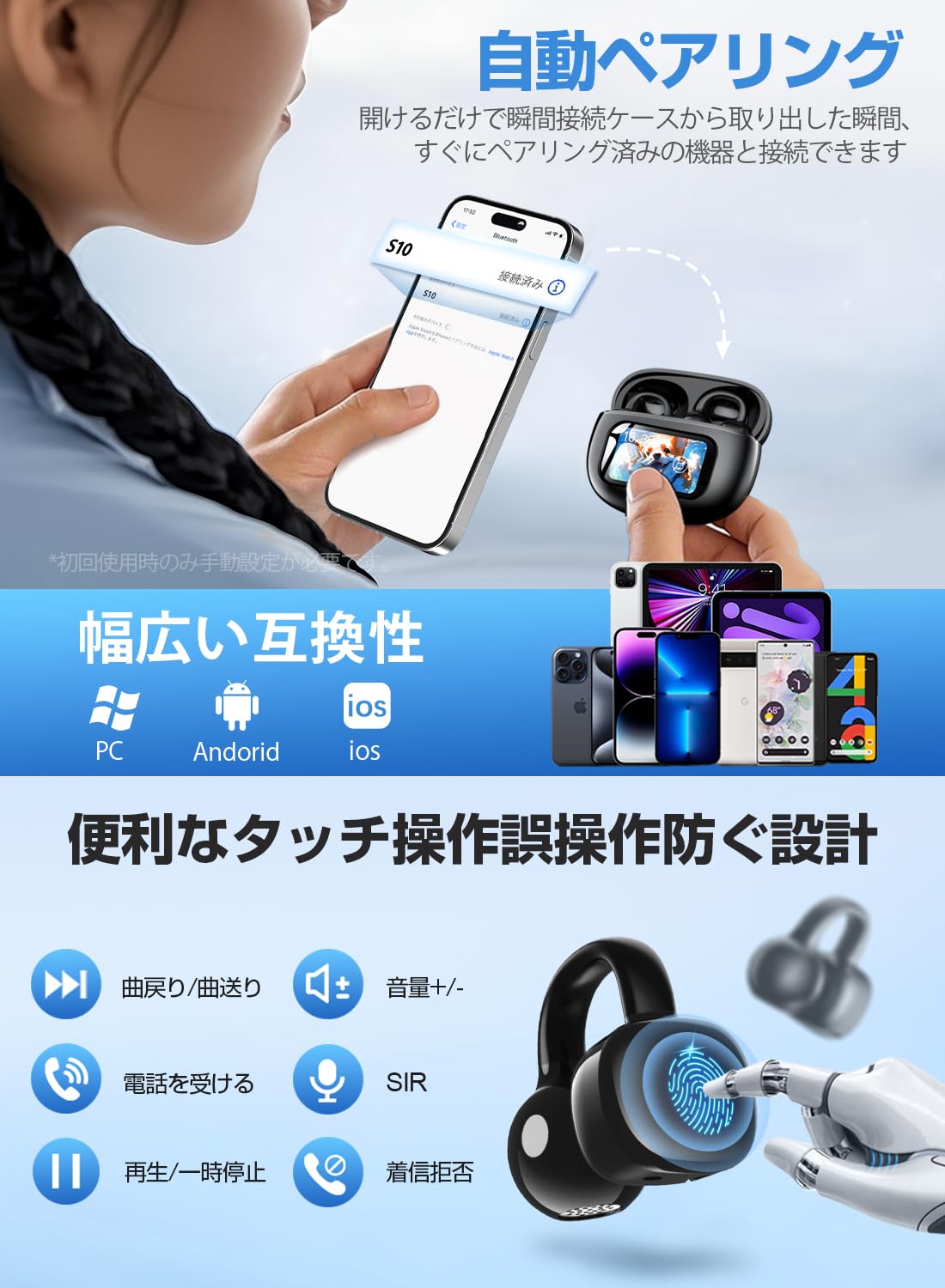 Amazon.co.jp: イヤホンBluetooth ワイヤレスイヤホン【2025年衝撃作