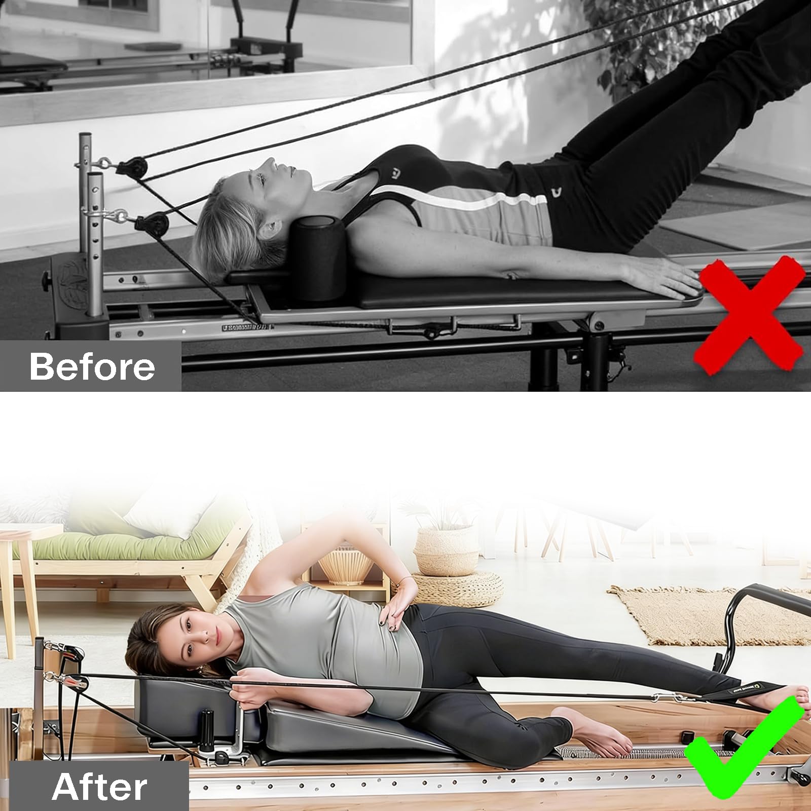 Coussin Compensé Pilates Reformer pour Entraînement Domestique
