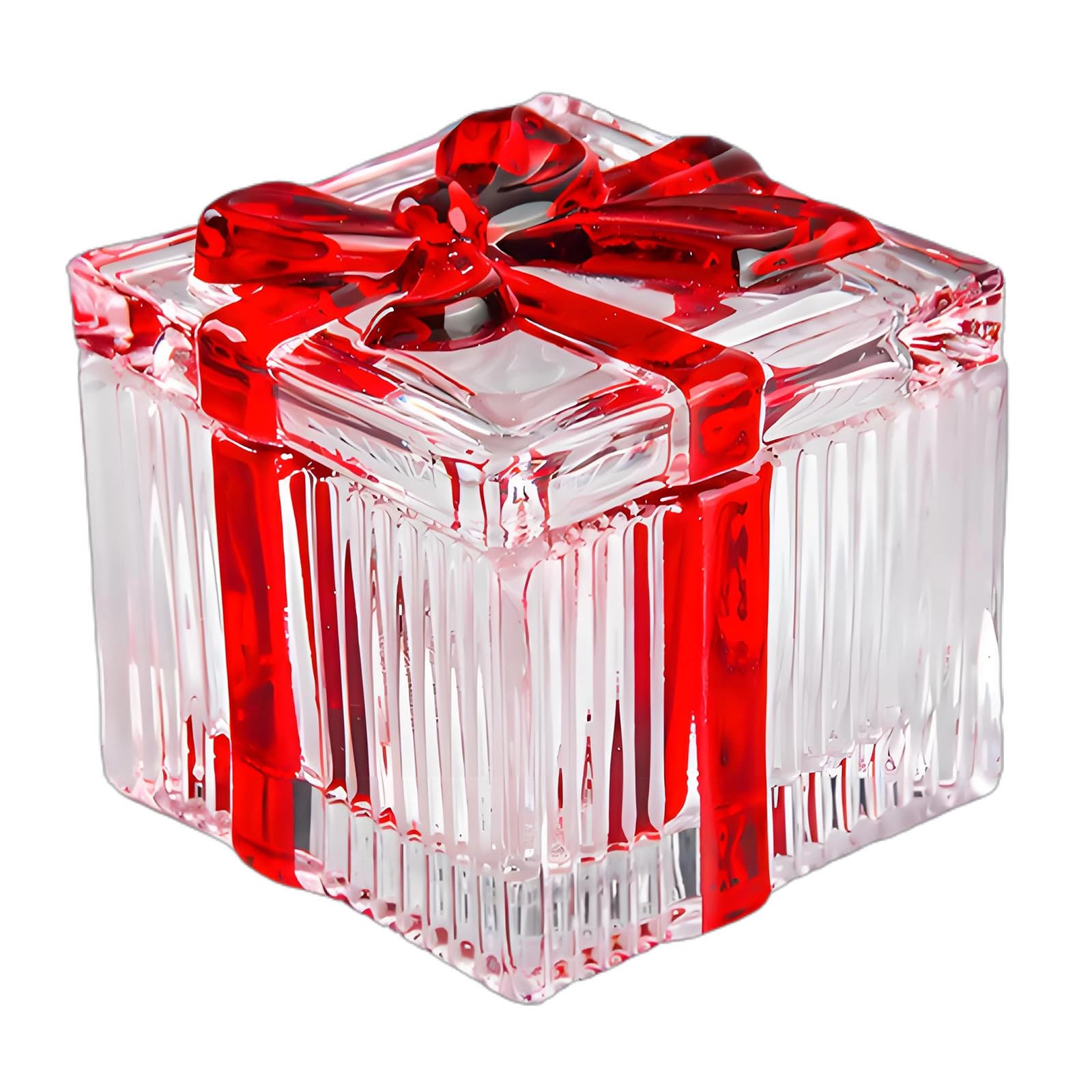 Kaeltsyn Glass Colorful Candy Jar, Decorative Candy Crystal Candies Bowl with Lid Cookie Fruit Bowl Plate Jewelry Box Colorful Jars with Lid