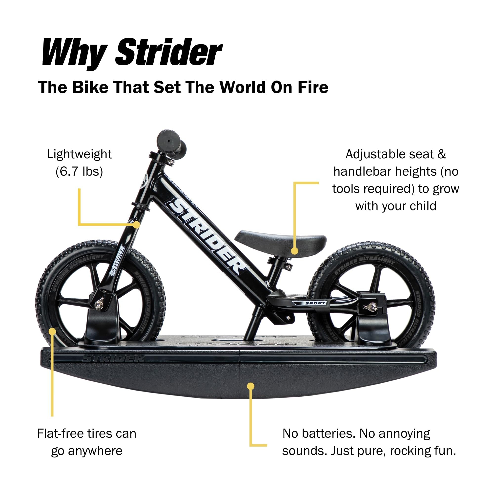 Amazon.com : Strider 12” Pro Bike (Black Pearl) + Rocking Base Amazon.com : Strider 12” Pro Bike (Black Pearl) + Rocking Base