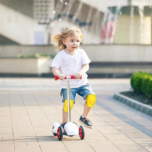 Miniatura 7 de WINOMO Juego de 6 rodilleras, coderas, muñequeras para ciclismo, patinaje, deportes, almohadillas para niños y adultos, color amarillo