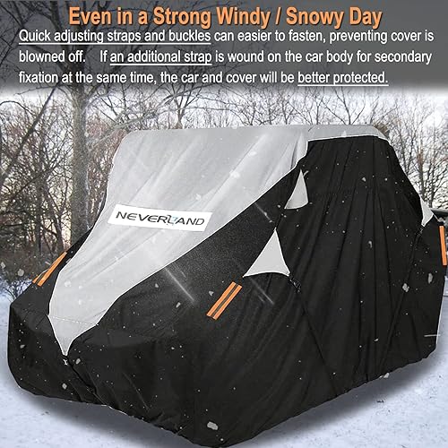 Miniatura 6 de NEVERLAND Cubierta UTV impermeable resistente 4-6 plazas 4 puertas protección todo tipo de clima para Polaris Ranger RZR General Can-Am Maverick