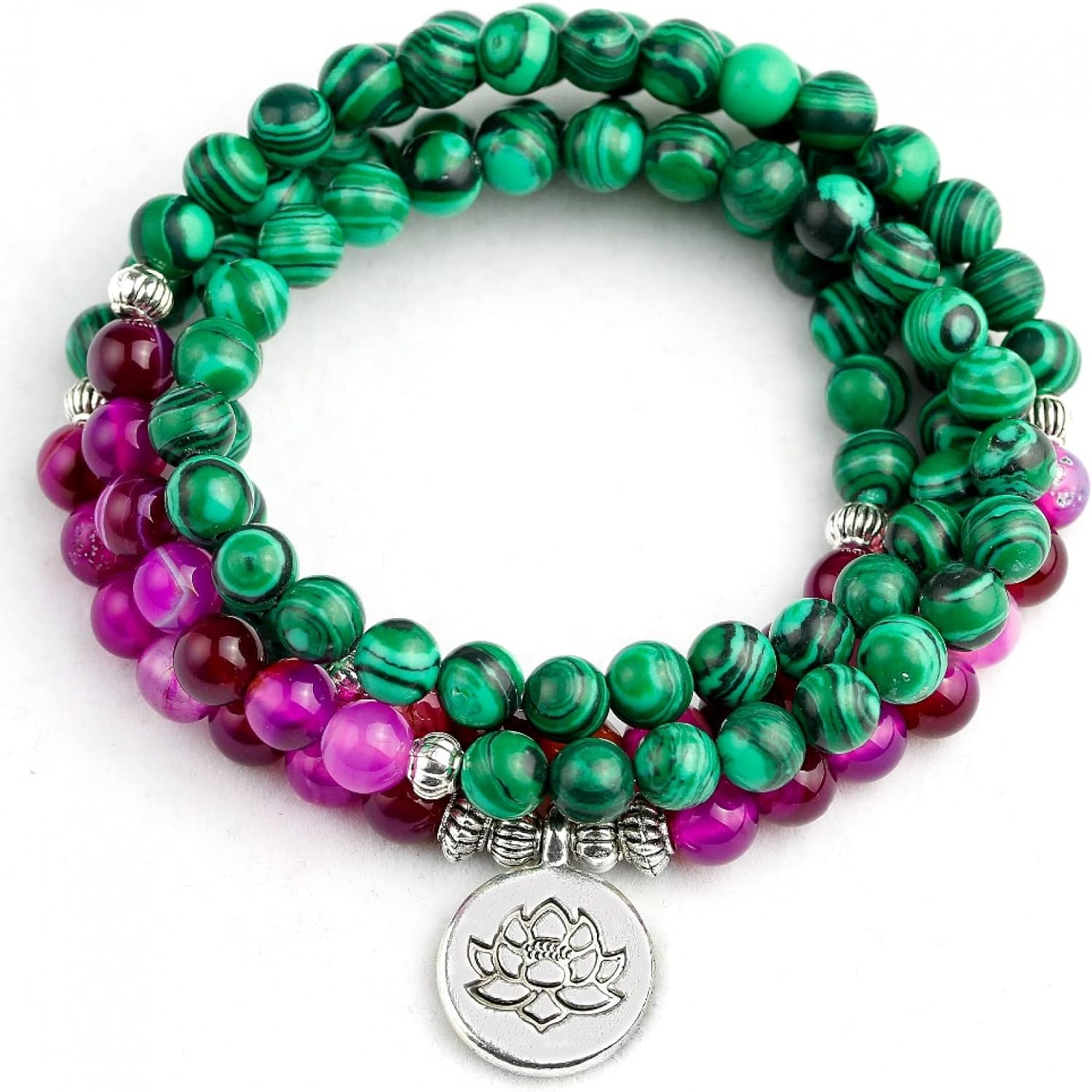 Beaded bracelet Women'S Bracelet 6Mm Stone Bead Agate Beaded Bracelet Couple Multilayer Wrapped Bracelet