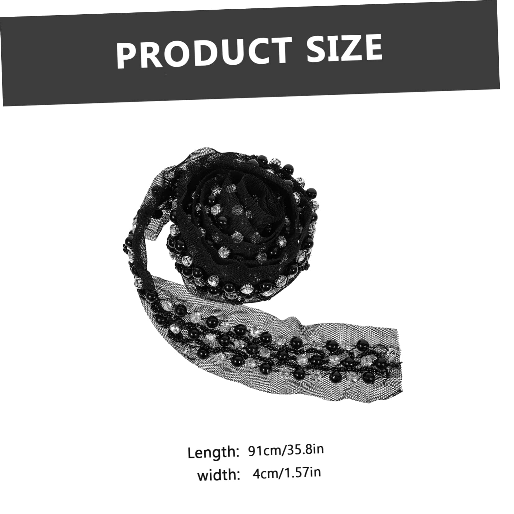 5stücke Sewing Lace Trim Mit Perlen Und Strass Reihig Dekorative Spitze Für Hochzeiten -projekte Kleidung Und Bastelarbeiten