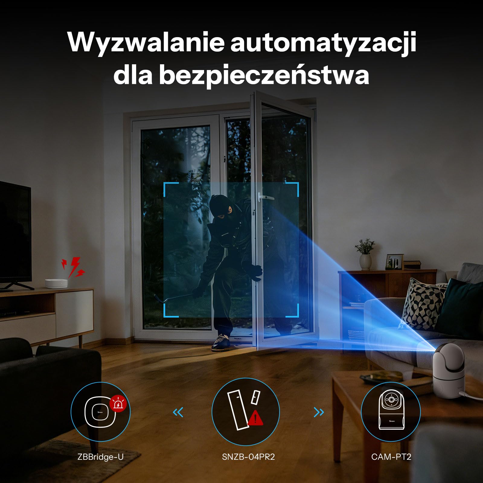 SONOFF SNZB-04PR2 czujnik okna Zigbee z alarmem antysabotażowym, kontakt okienny do inteligentnego domu i ogrzewania, stan otwarcia/zamknięcia, kompatybilny z Home Assistant, wymaga bramki, Zestaw 4