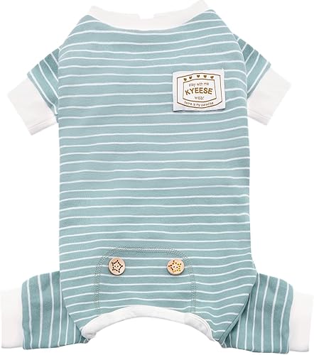 KYEESE Pijama para perro, elástico, con tiras de 4 patas, pijamas para mascotas, cachorros, gatos, pijamas ligeras