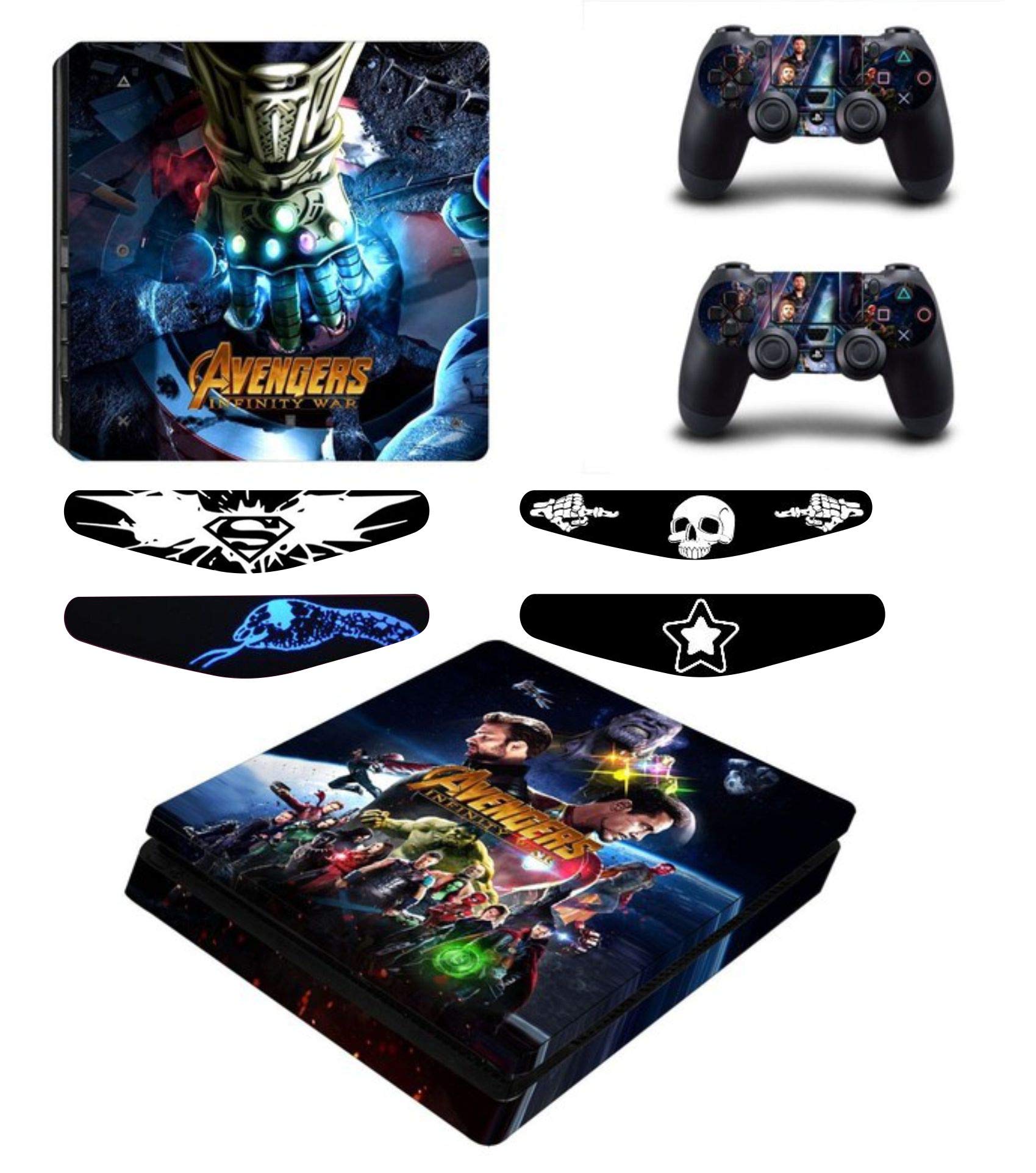 See full amazon price history chart for Elton The Avengers Infinity War Hero Theme 3M Skin Sticker Cover for PS4 Slim Console and Controllers Full Set Console Decal Stickers for Front & Back 4 Led bar Decal +2 Controller Decal Cover Elton The Avengers Infinity War Hero Theme 3M Skin Sticker Cover for PS4 Slim Console and Controllers Full Set Console Decal Stickers for Front & Back 4 Led bar Decal +2 Controller Decal Cover (B08WLYQ4WL) Amazon Price History, Amazon Price Tracker
