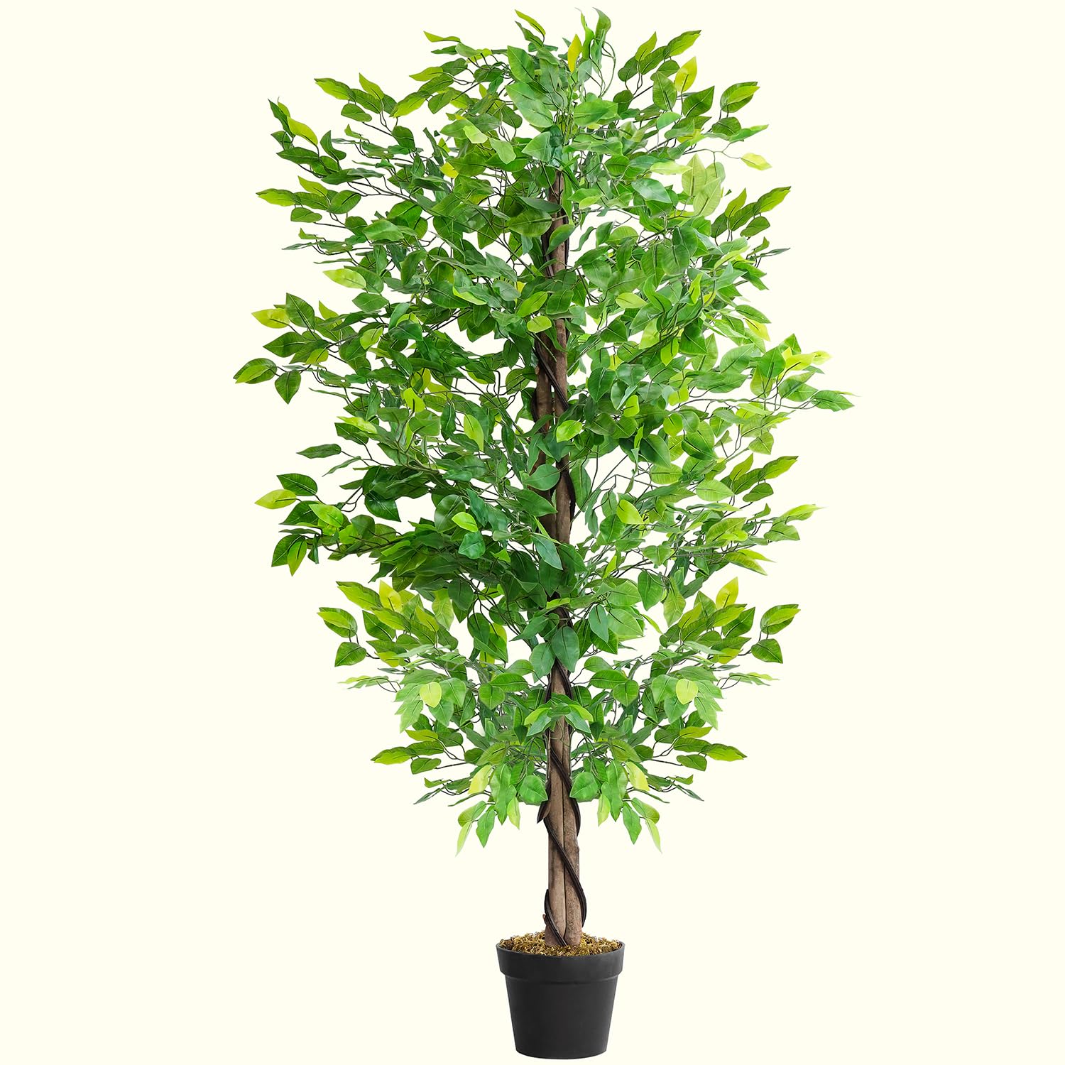 ABOUT SPACE 6 ft Ficus Tree Artificial Plant for Home Decor - Natural Looking Plant Decor Big Fake Ornamental Plants with Pot & 1008 Leaves Lightweight Indoor Artificial Plants for Living room, Office (B0DHS71W8L) Amazon Price History, Amazon Price Tracker