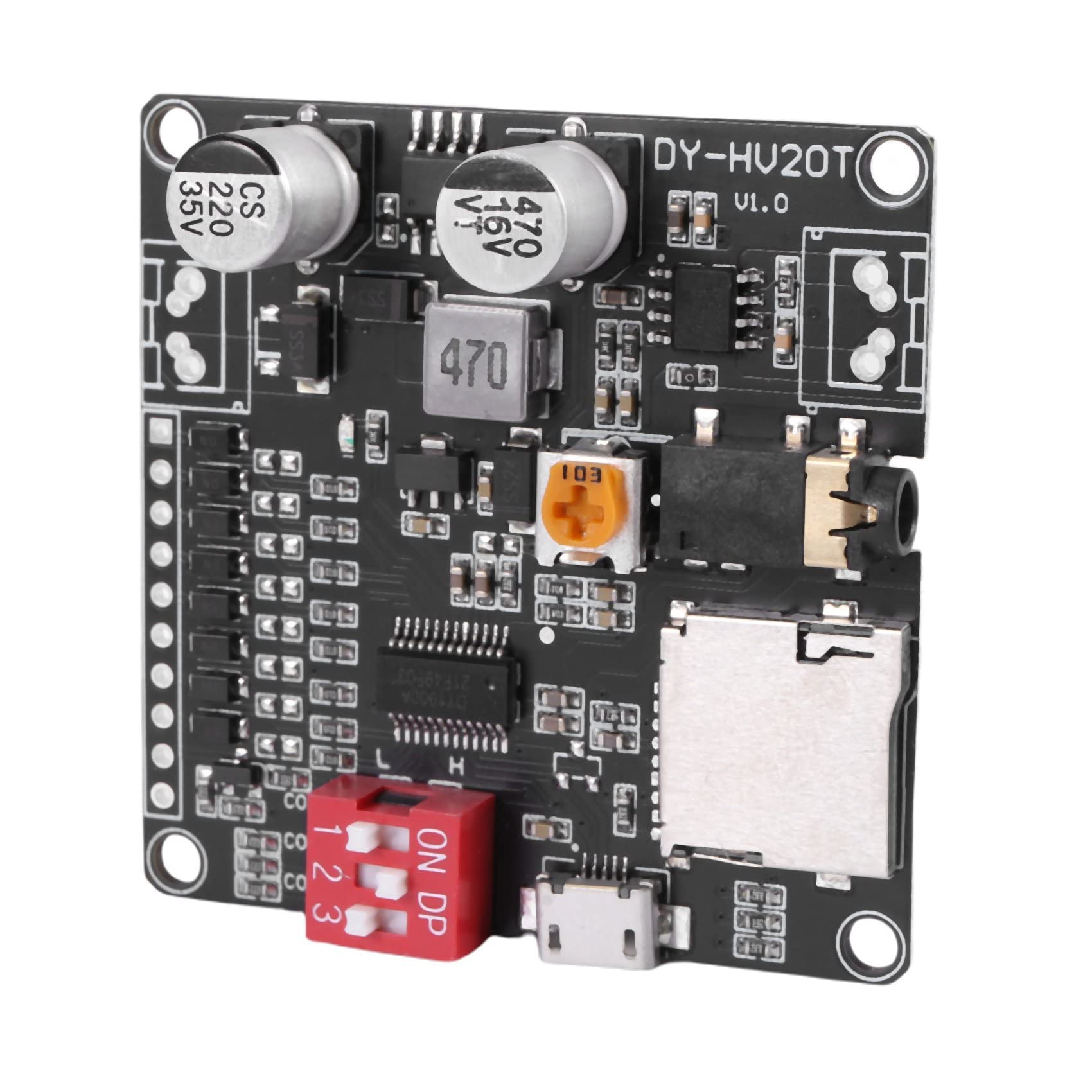 Modulo Riproduzione Vocale IFutniew DY-HV20T - 12V/24V, Supporta SD Card, MP3 | Amplificatore 20W