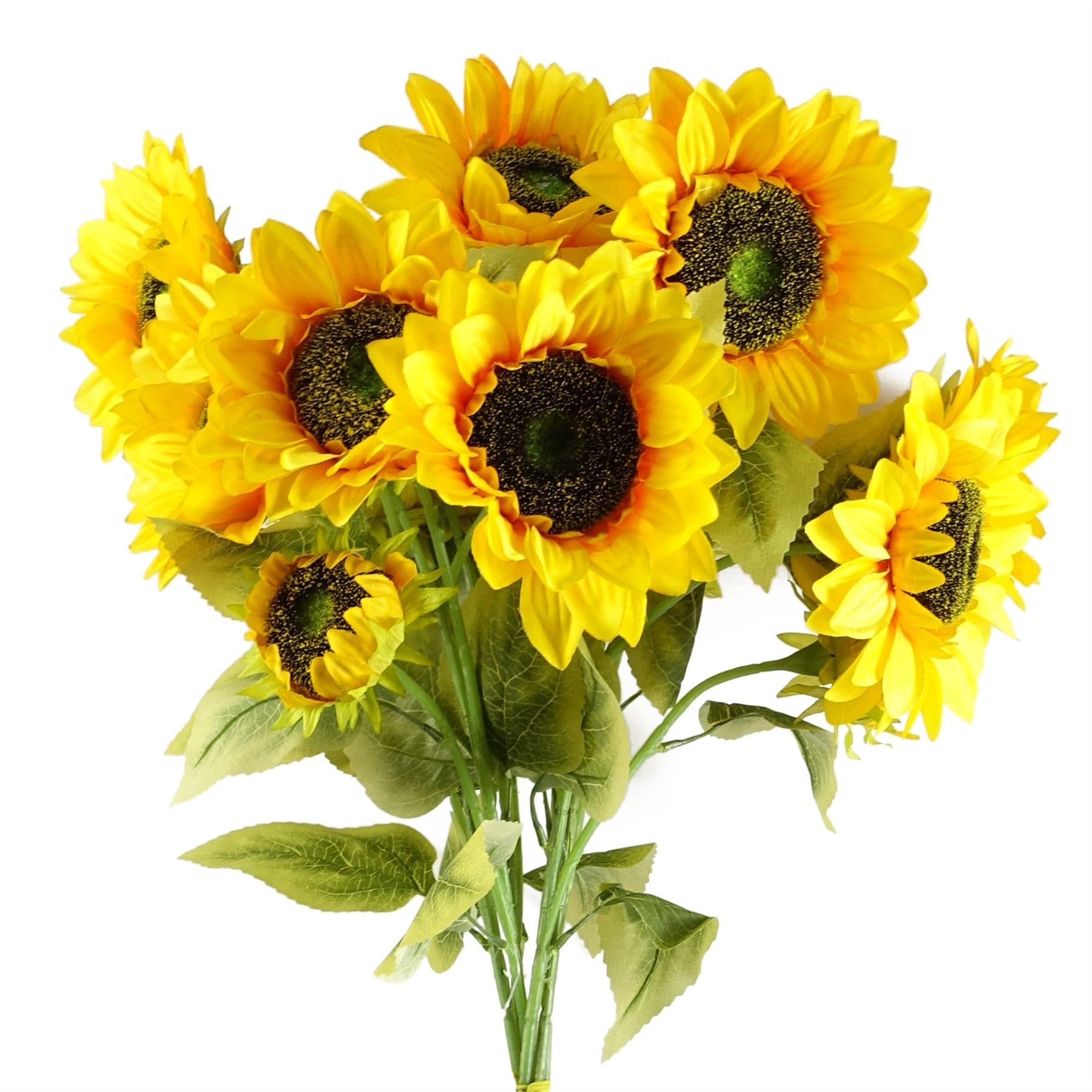 Leaf Yellow Sunflower Artificial Flower 2.9ft 6 Pack