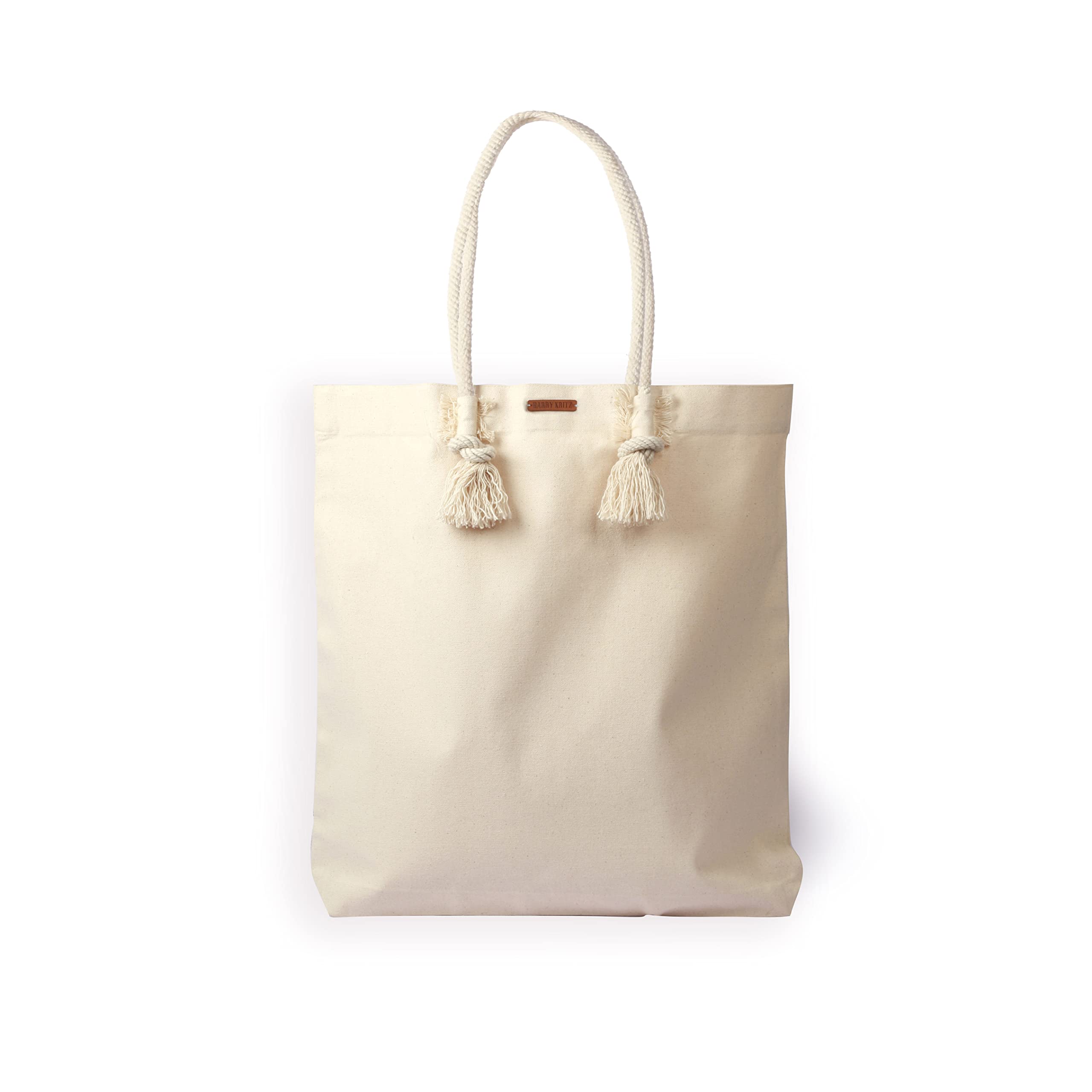 Harry Kritz Unisex-Adult Stylish Organic Canvas Tote Bag With Rope Handle For Daily Essentials (Rope Tote- Medium 16 X 16), Beige (B0BBRS64ZH) Amazon Price History, Amazon Price Tracker