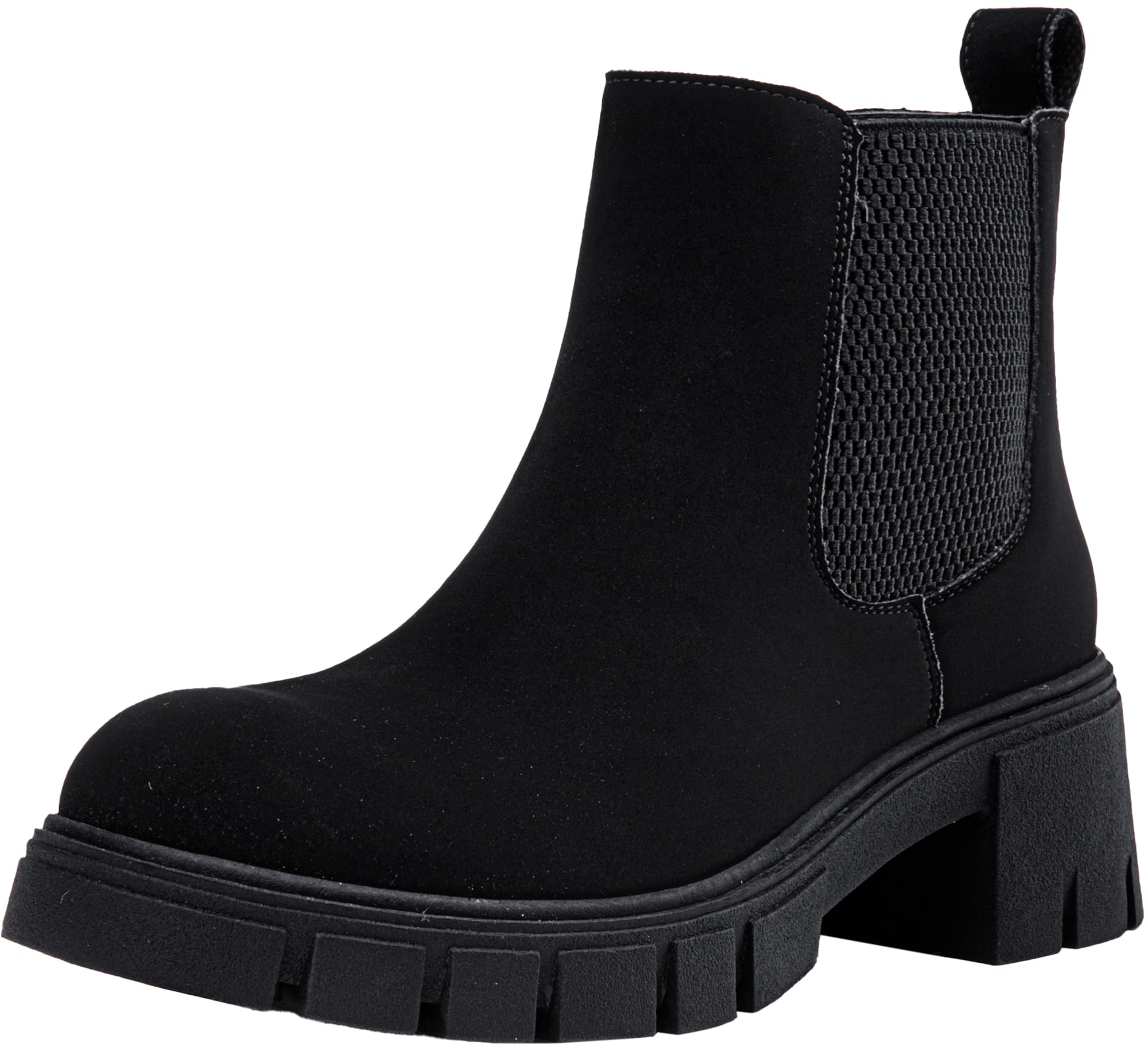 Vepose Women's 936 Chelsea Ankle Boots Platform Lug Sole Elastic Slip on Booties
