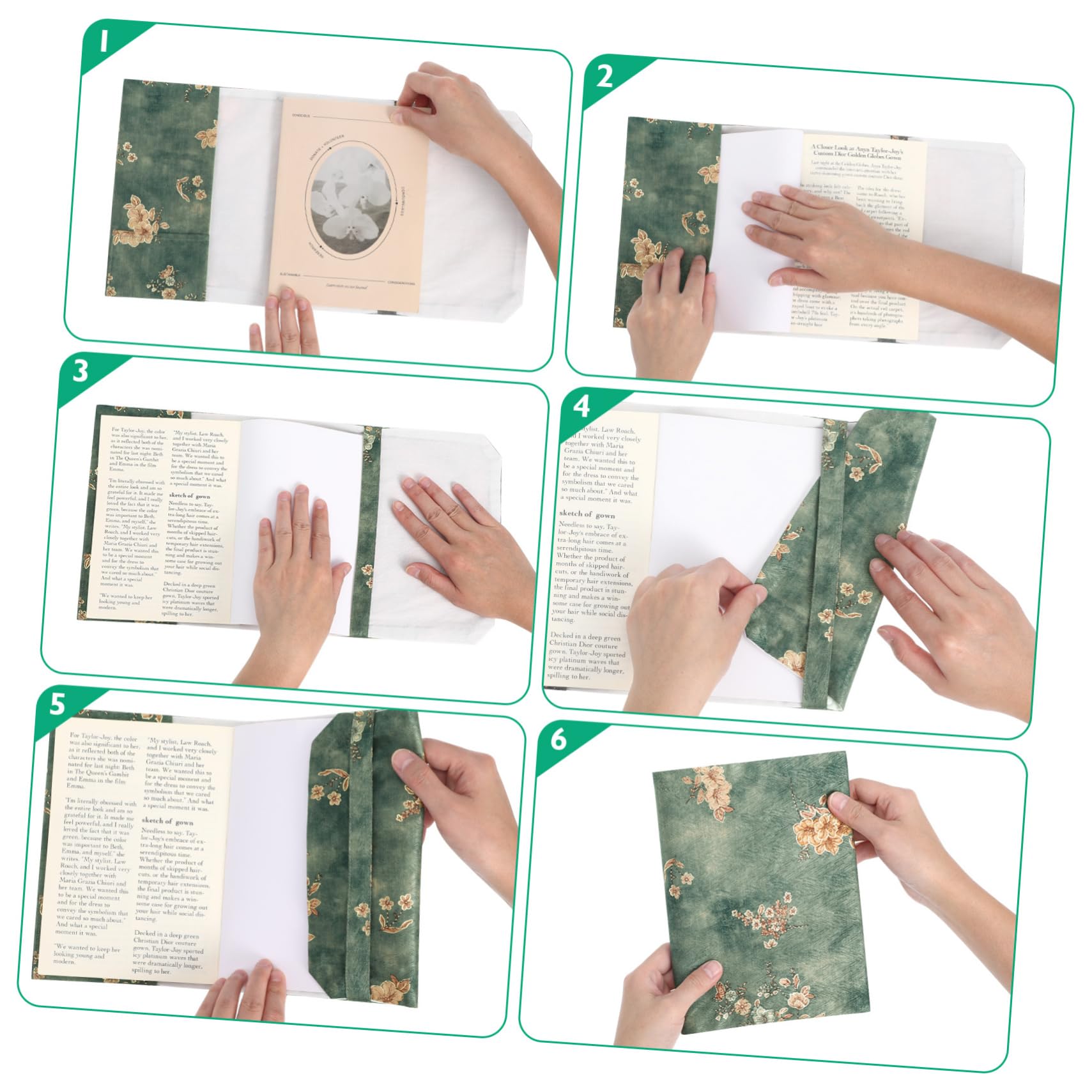 Lurrose 3 Pcs Livre Couverture Creative Livre Décor Livres Livre Cache-Poussière Protecteur A5 Note Book Notebook Relié Livre Manches 9X7 Livre Décor Pour Étudiant Décoratif Livre Manches