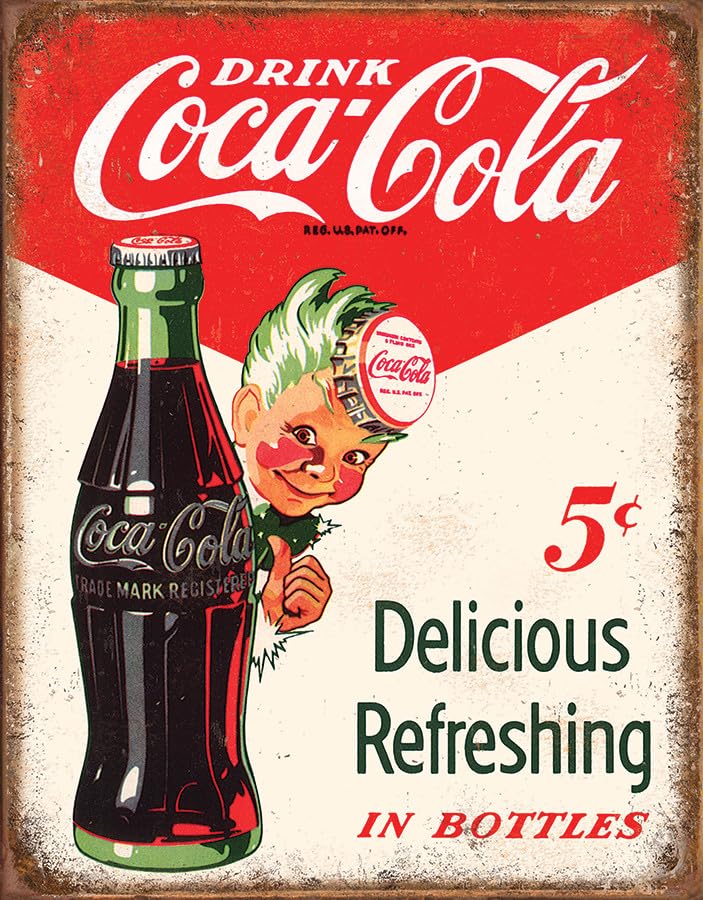 Amazon.com: Desperate Enterprises Coca Cola Sprite Boy 5 Cents Tin 