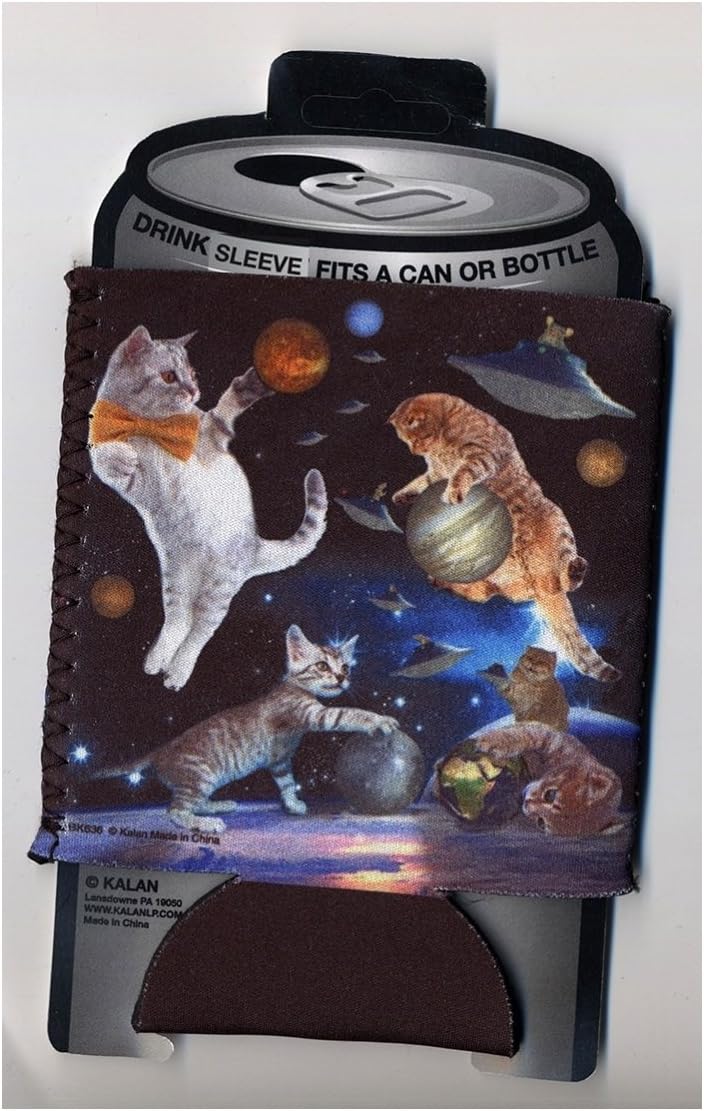 Cats In Space Can Or Bottle Drink Sleeve