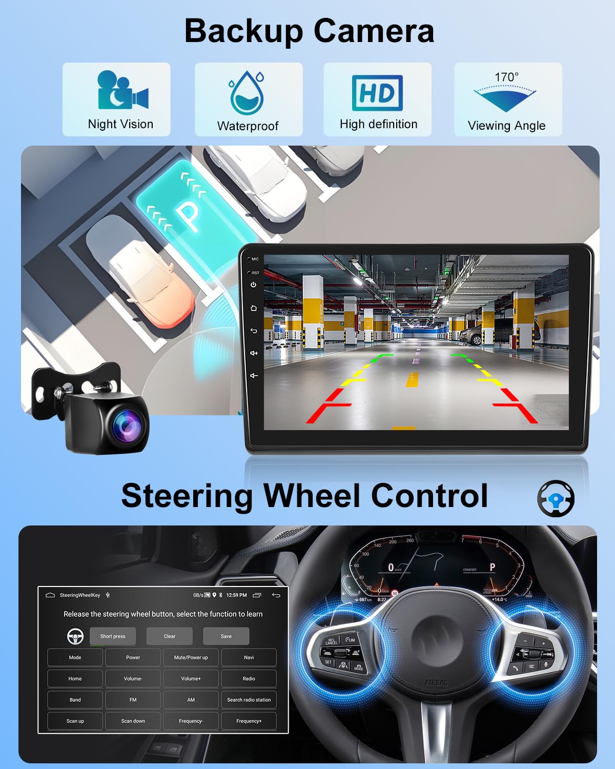 NHOPEEW Autoradio 2G+64G pour Ducato 3/Peugeot Boxer 2/Citroen Jumper2 2011-2022 - Carplay et Android Auto sans Fil - Autoradio 9 Pouces avec WiFi, égaliseur, GPS, FM RDS et caméra de recul AHD