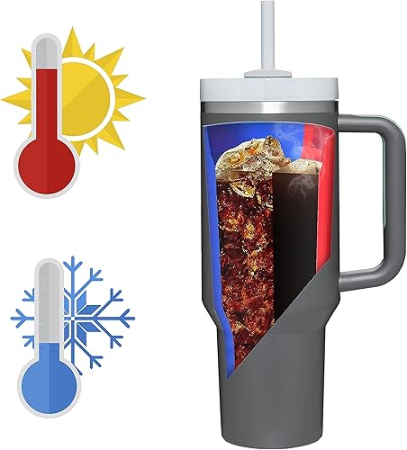 Miniatura 4 de Vaso moderno Quencher Adventure de 30 onzas, vaso aislado al vacío de acero inoxidable, vaso de viaje con tapa y popote (carbón)