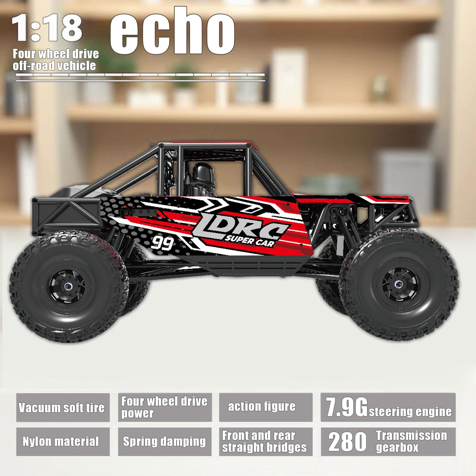 Amazon.com: Moonzeamus LDRC 18499 RC Climbing Car 1/18 Full