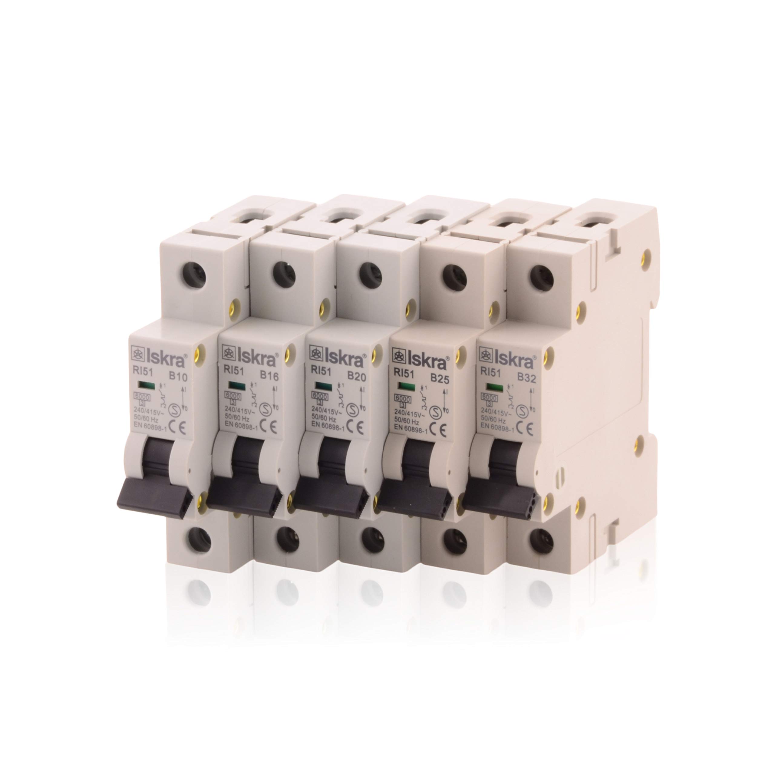Sicherungsautomat Leitungsschutzschalter MCB Eco-Line, 16A, Typ B, 1-polig, 230/400V, bieten effektiven Schutz! 10 Stück
