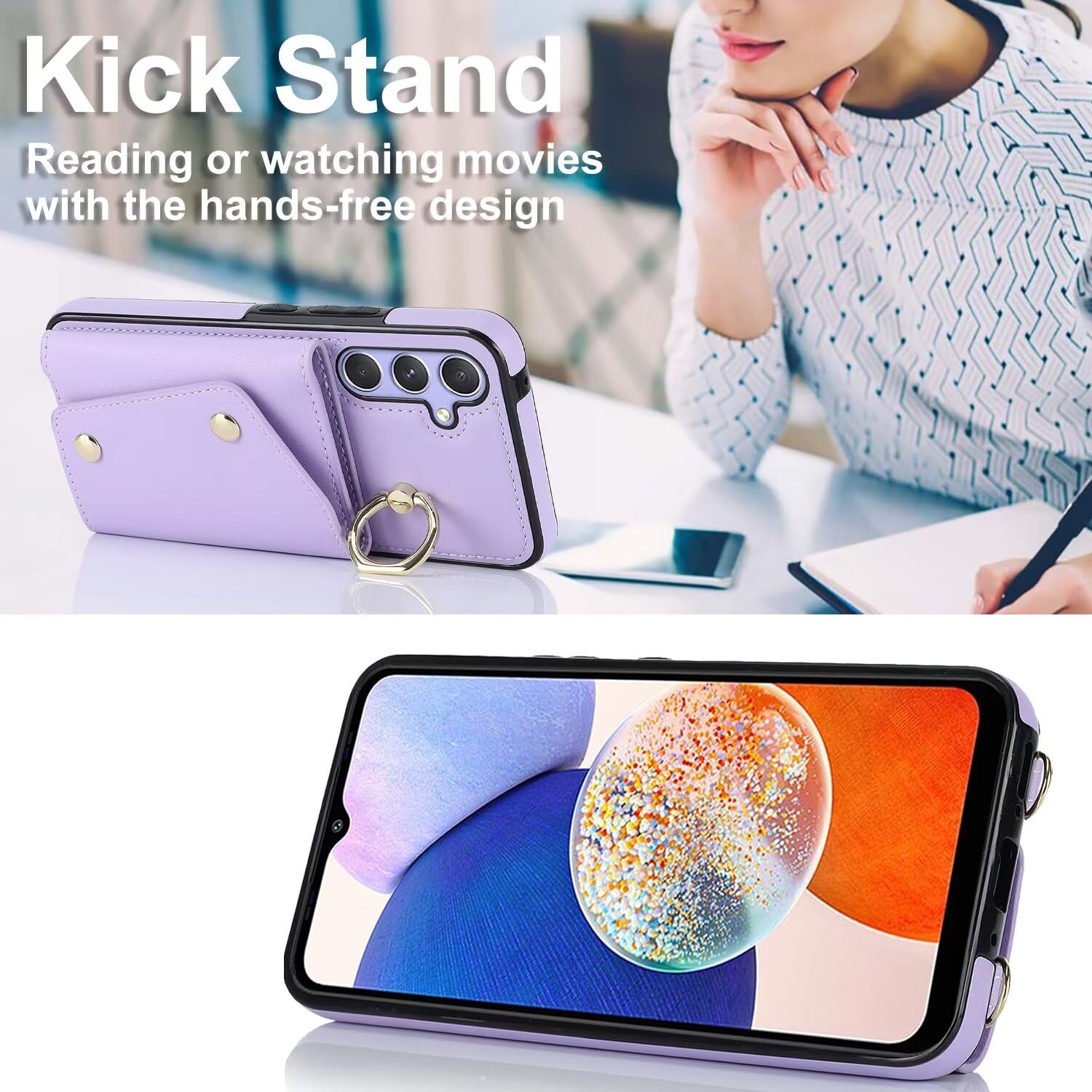 Yoedge Cover con Cordino per iPhone 14/iPhone 13 6,1, Aesthetic Disegni Fiori Custodia con Corda Tracolla Laccio Collana, Ultra Sottile Silicone TPU Antiurto Protettiva Case per iPhone 13, Viola