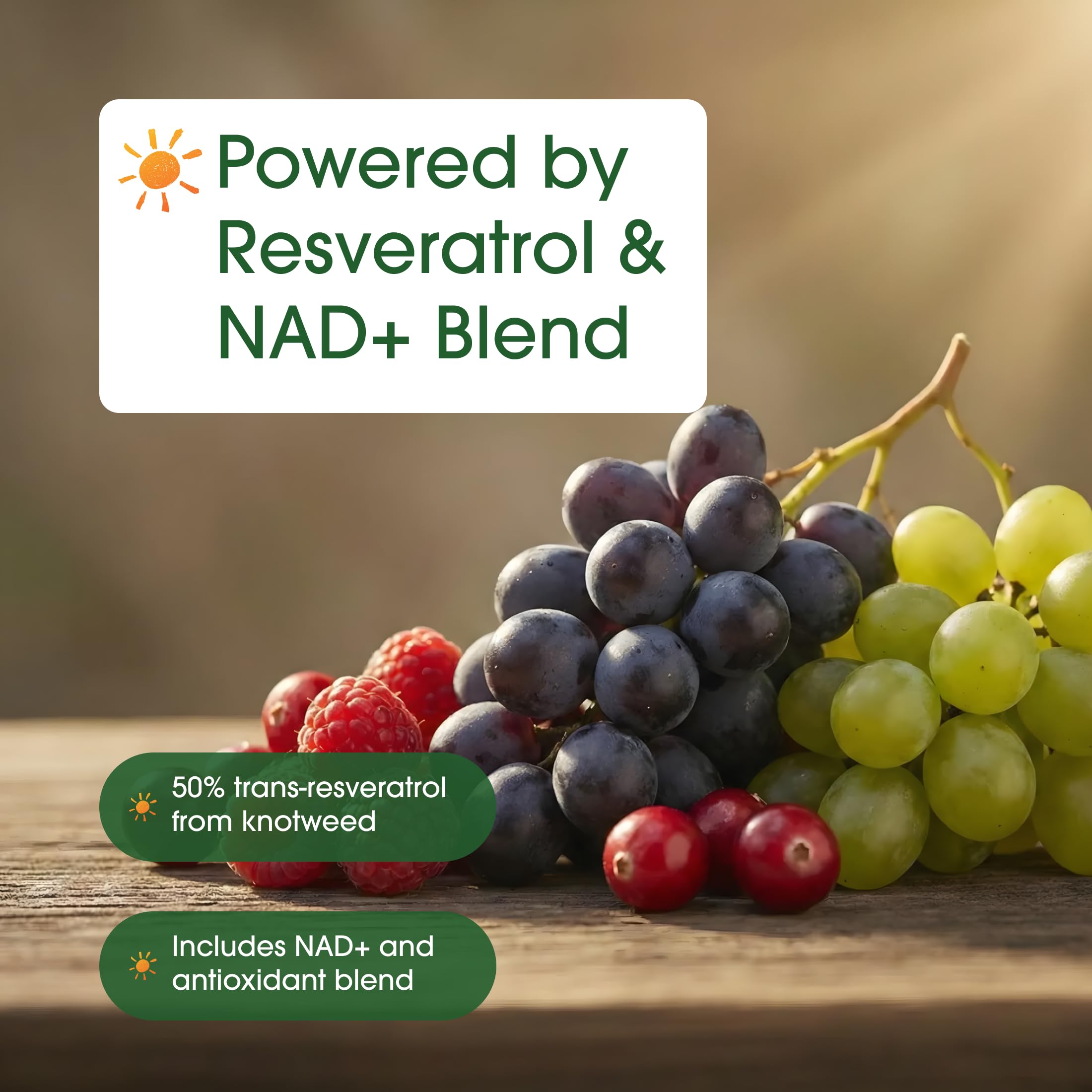NatureBell Resveratrol Complex - 240 Vegetarian Capsules - Made with Resveratrol, NAD, Glutathione & More - Healthy Aging & Antioxidant Support - Heart, Brain & Immune Wellness* — Amazon image 6