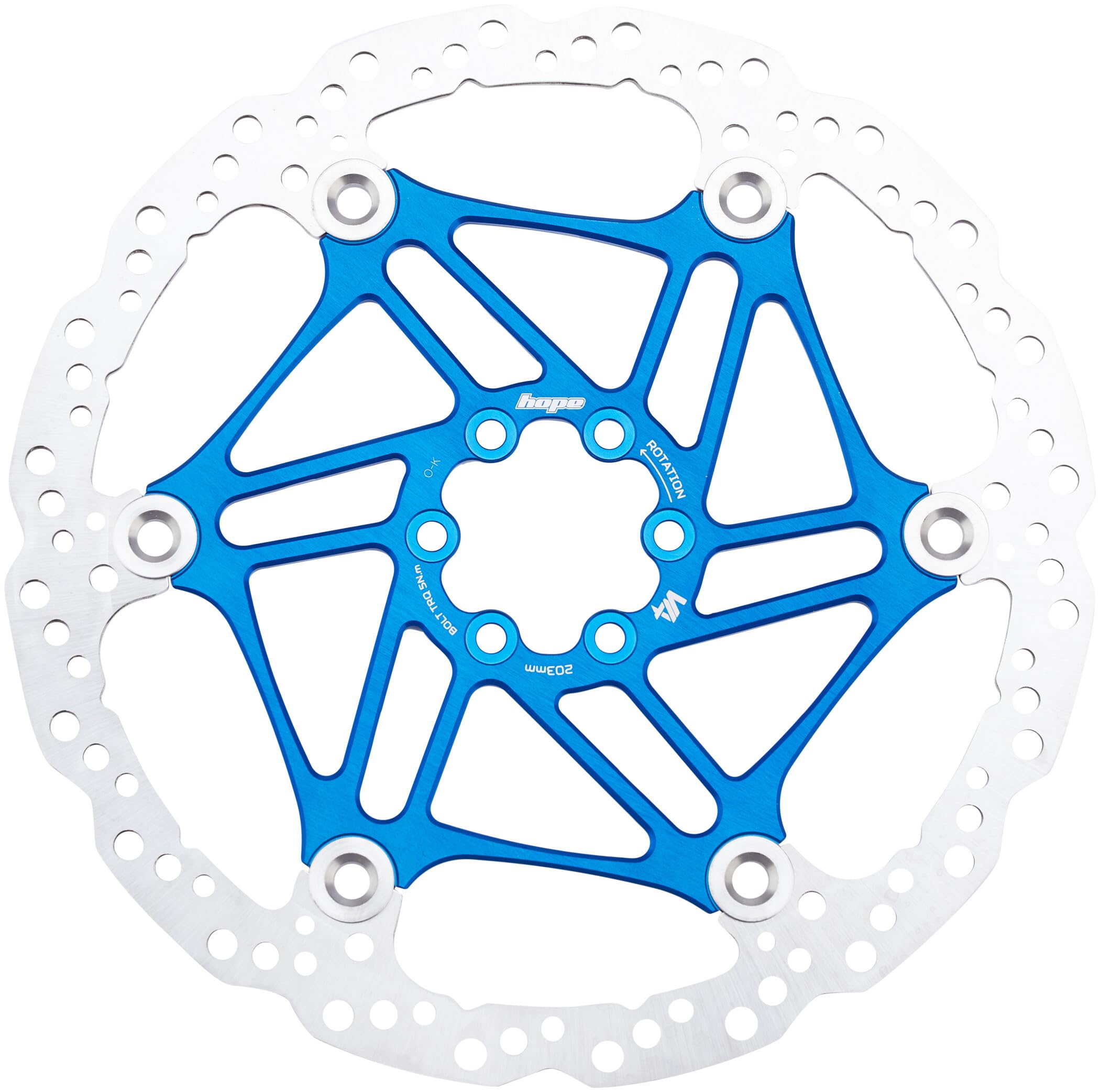 Hope V4 Floating Brake Disc 6-Hole 203 mm Silver/Blue