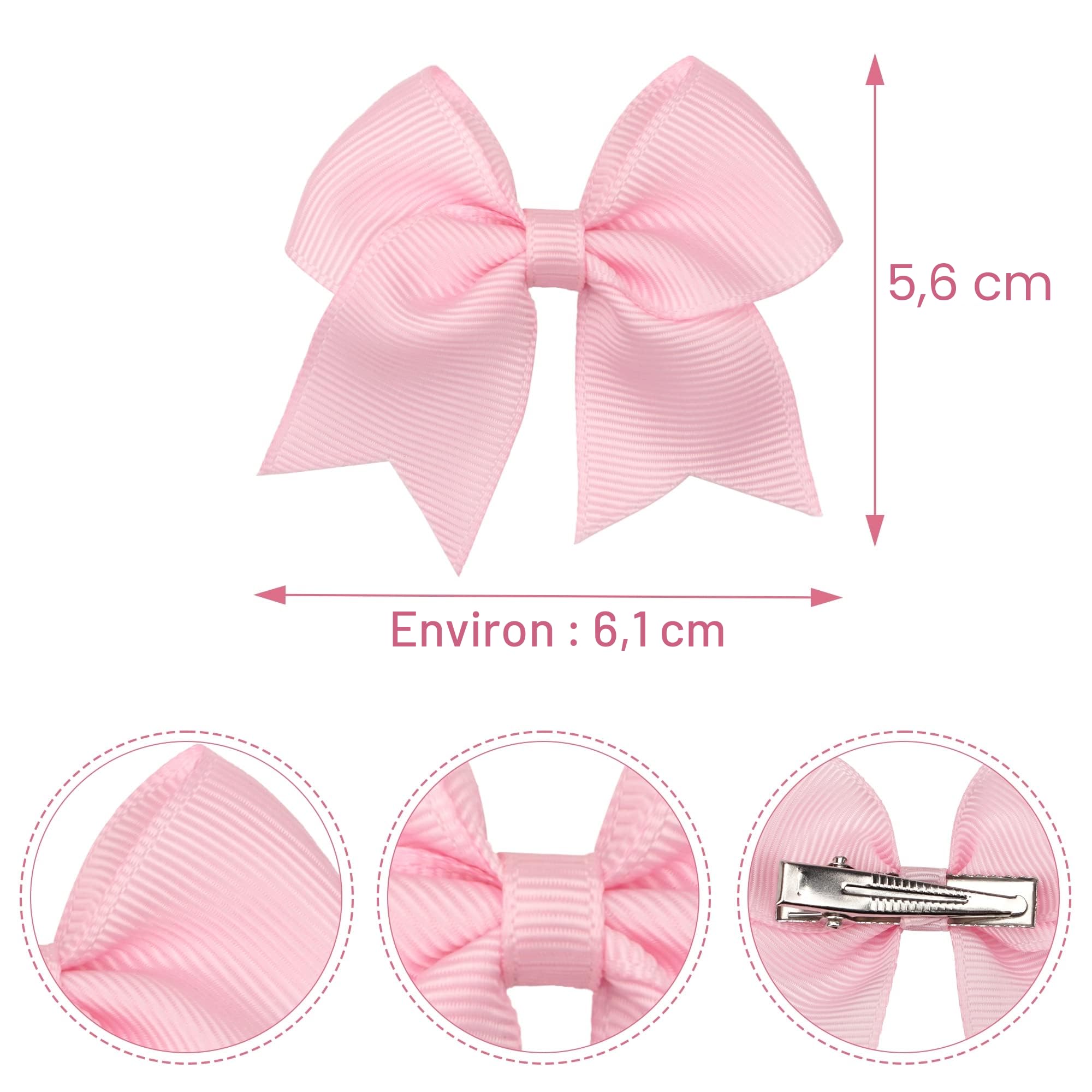 JOYOYO 40 pièces Barrettes cheveux filles, Petites pinces à cheveux Craft de 2.4 pouces pour les cheveux fins de tout-petits