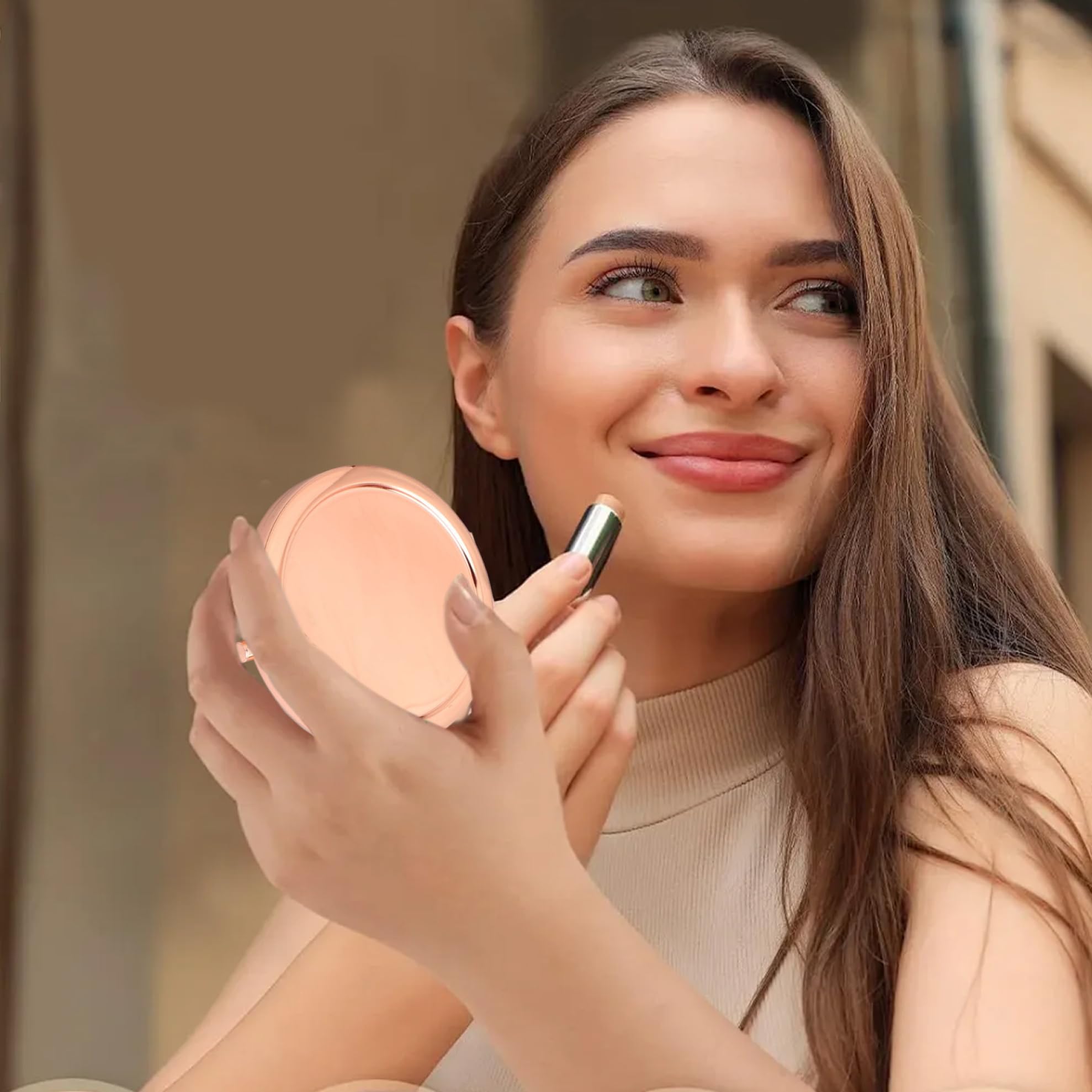 Specchio compatto, tasca rotonda vintage bifacciale da 20 pezzi per donna