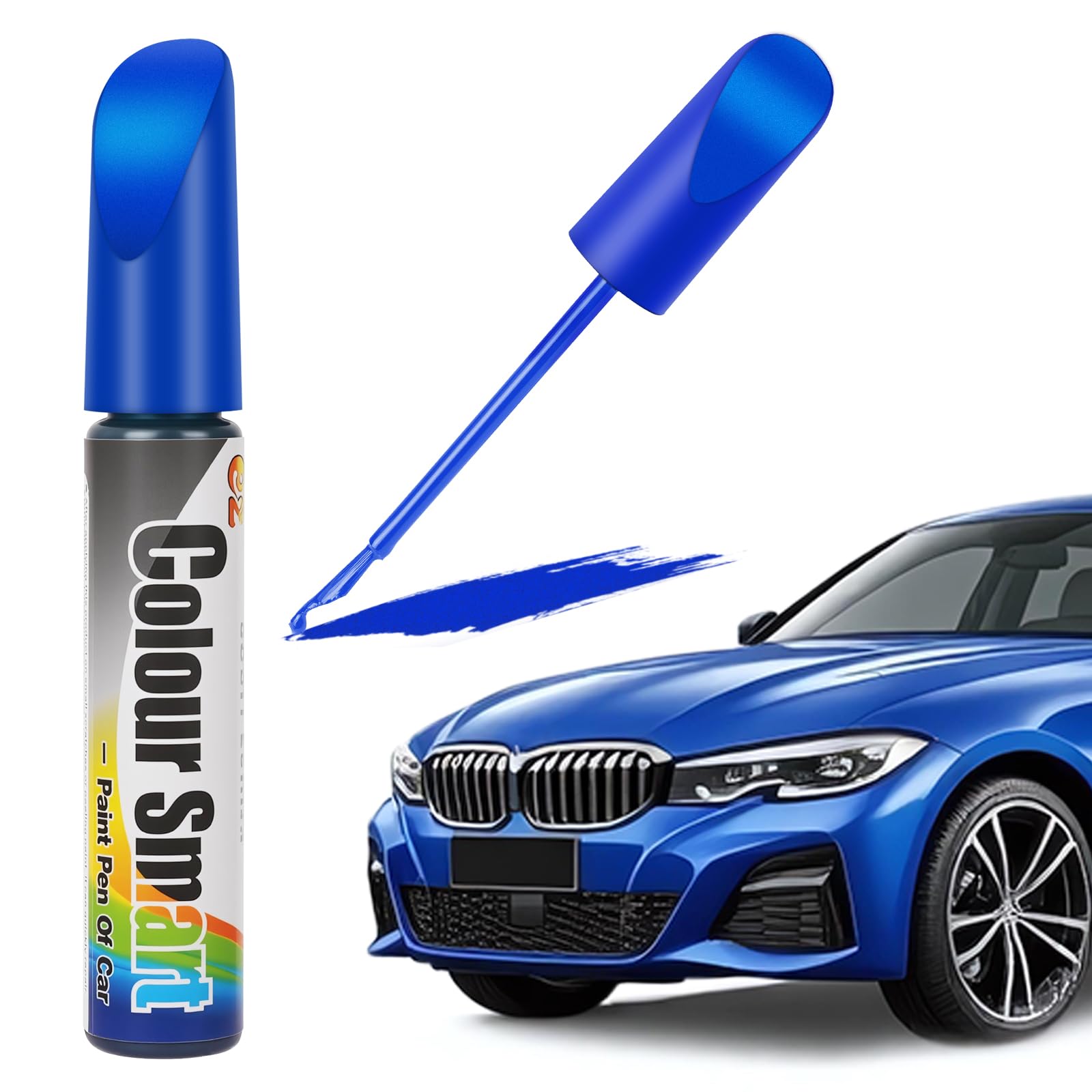 flintronic Penna Ritocco Vernice Auto 12 ml Blu Riparazione Graffi Carrozzeria