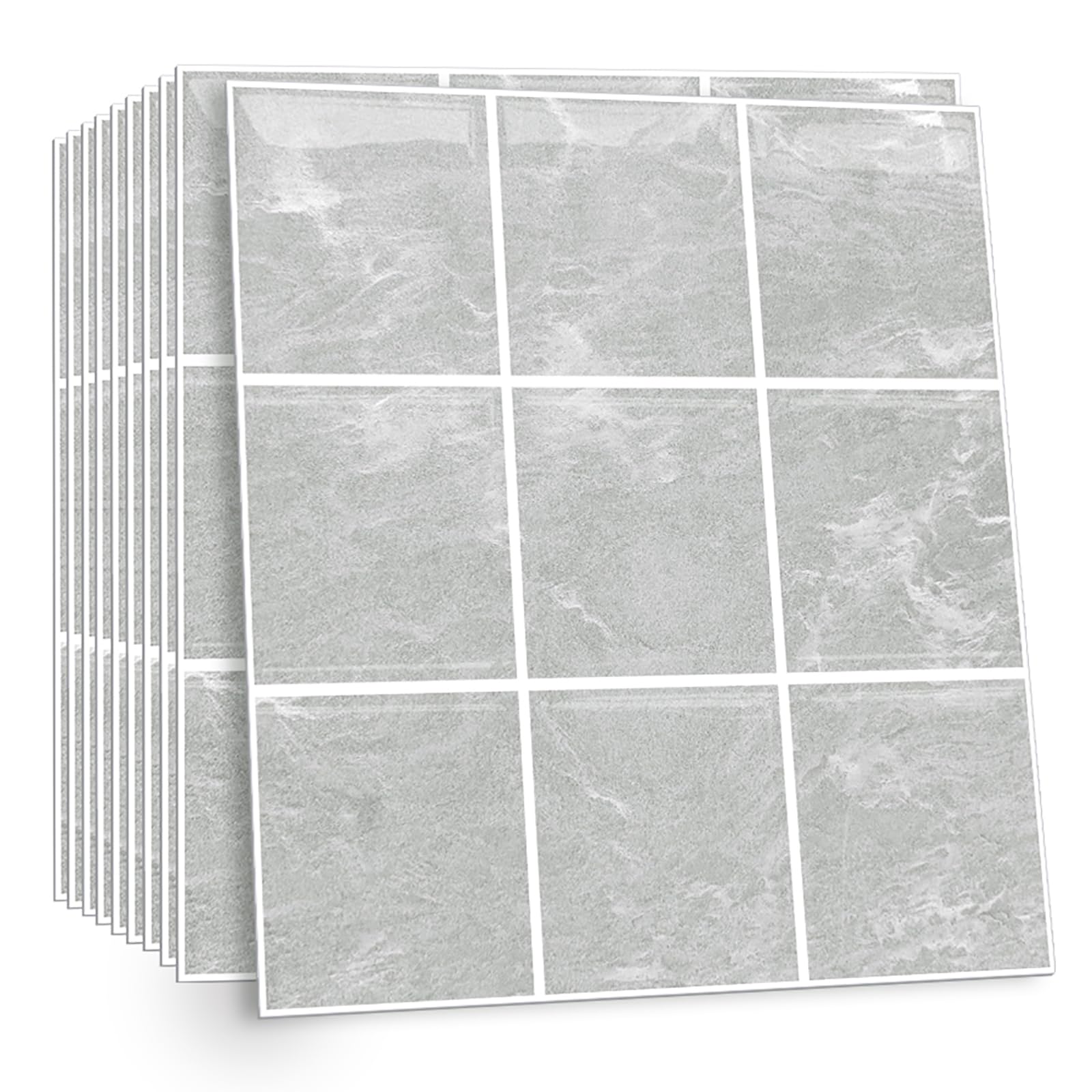 Celestdeco Modern Grey Tile Stickers 10 Peel Stick Waterproof Bath 30x30cm โ image 1